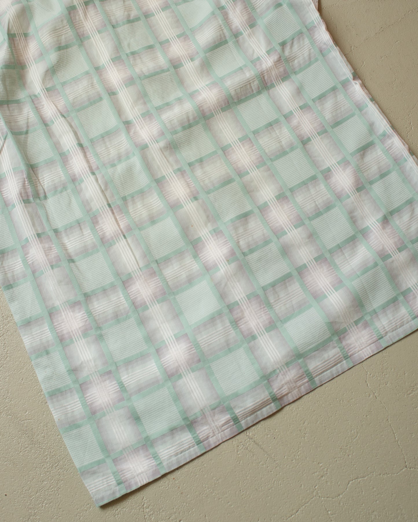 1950s F.M. Hämmerle checkered Short Sleeve Shirt light blue - L/XL