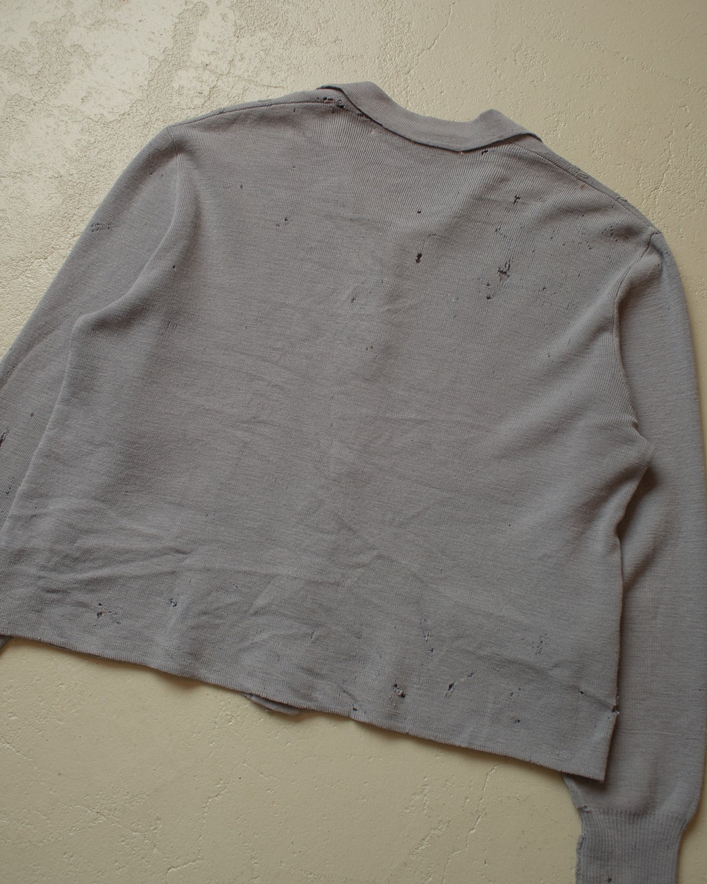 1950s/60s distressed Knit Jacket grey - M
