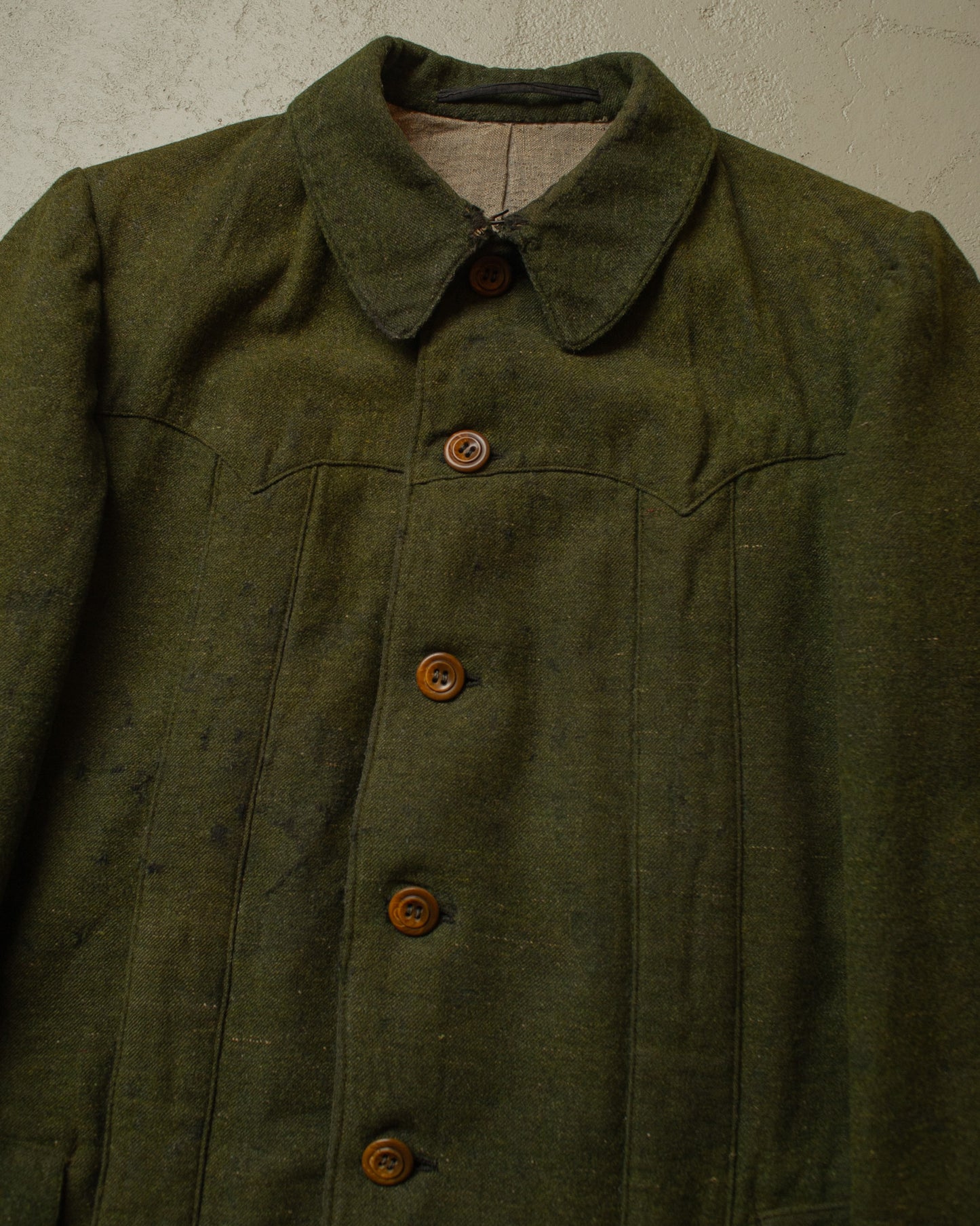 1930s Loden Wool Jacket green - S
