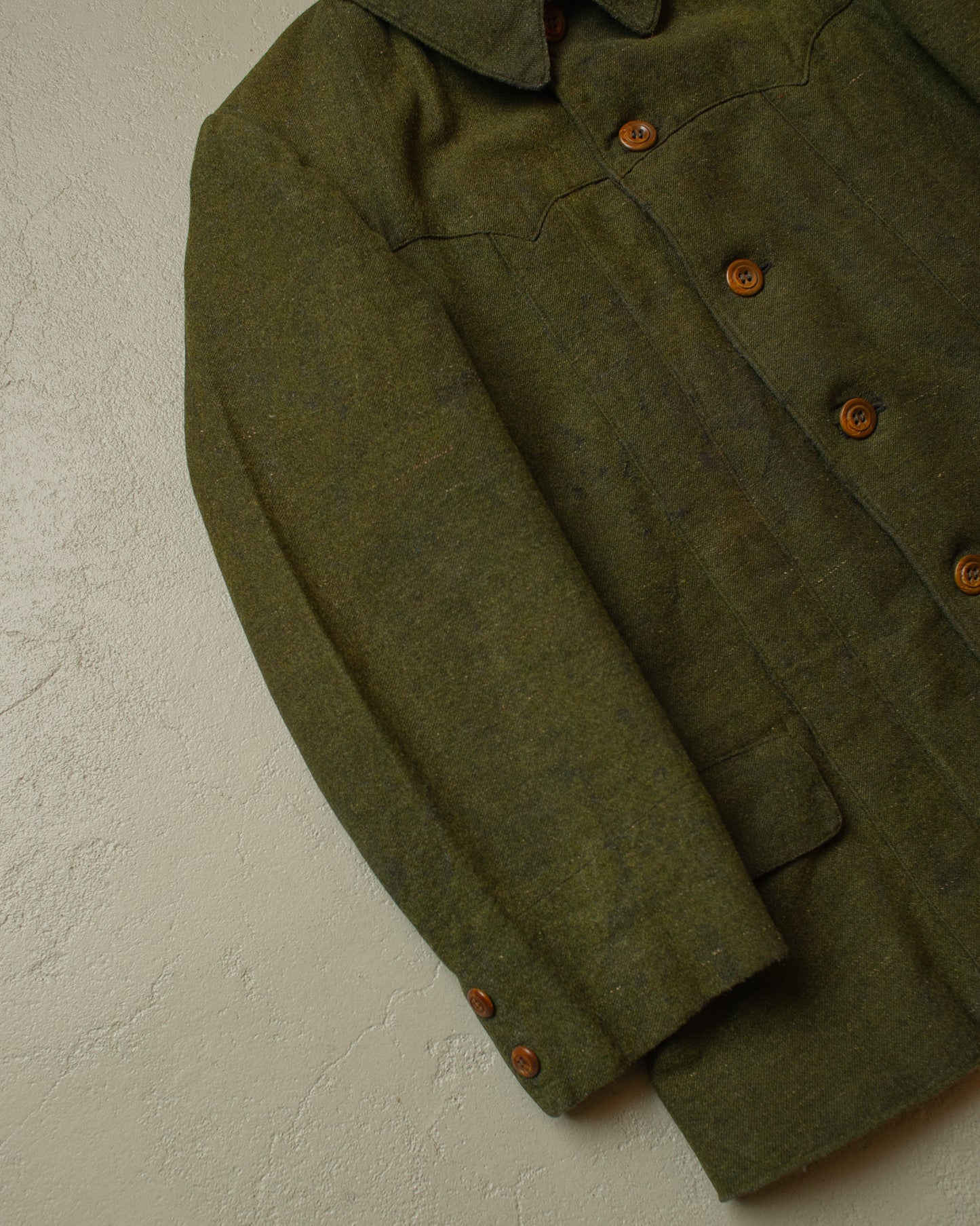 1930s Loden Wool Jacket green - S