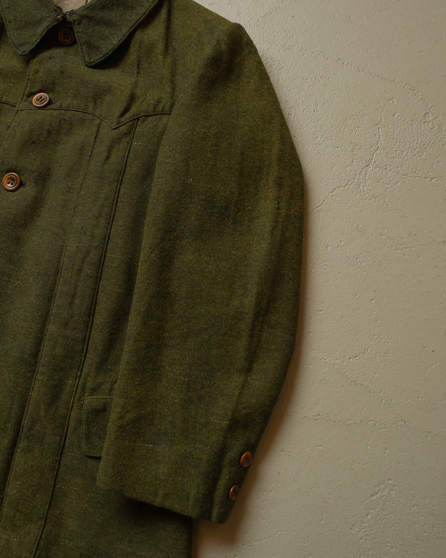 1930s Loden Wool Jacket green - S