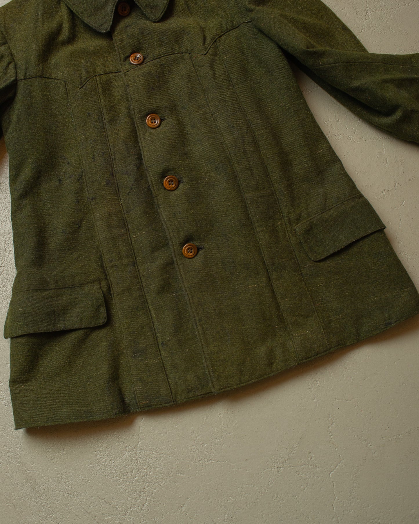 1930s Loden Wool Jacket green - S