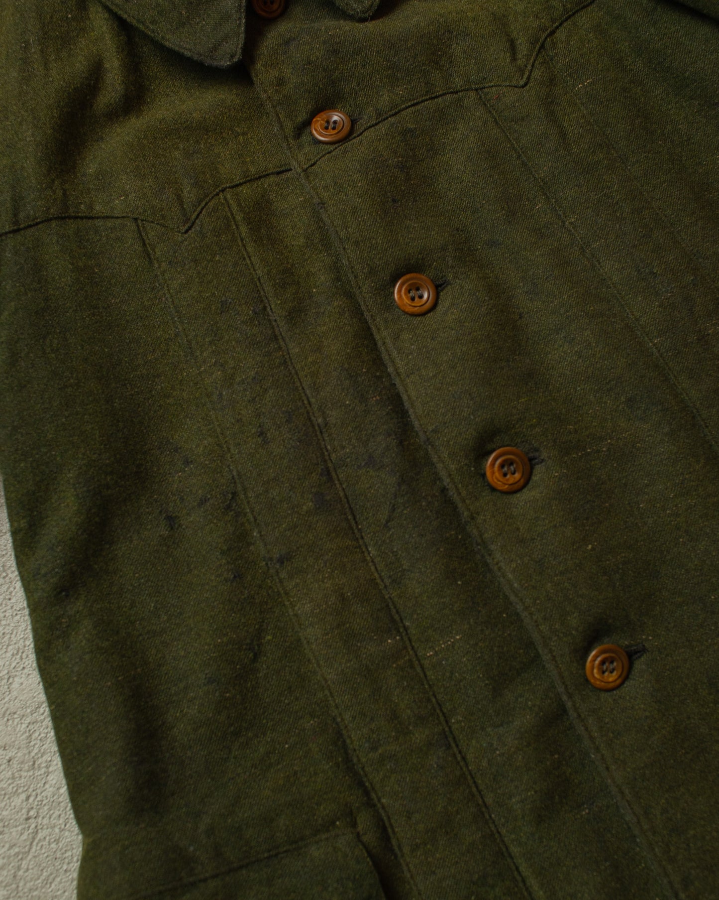 1930s Loden Wool Jacket green - S