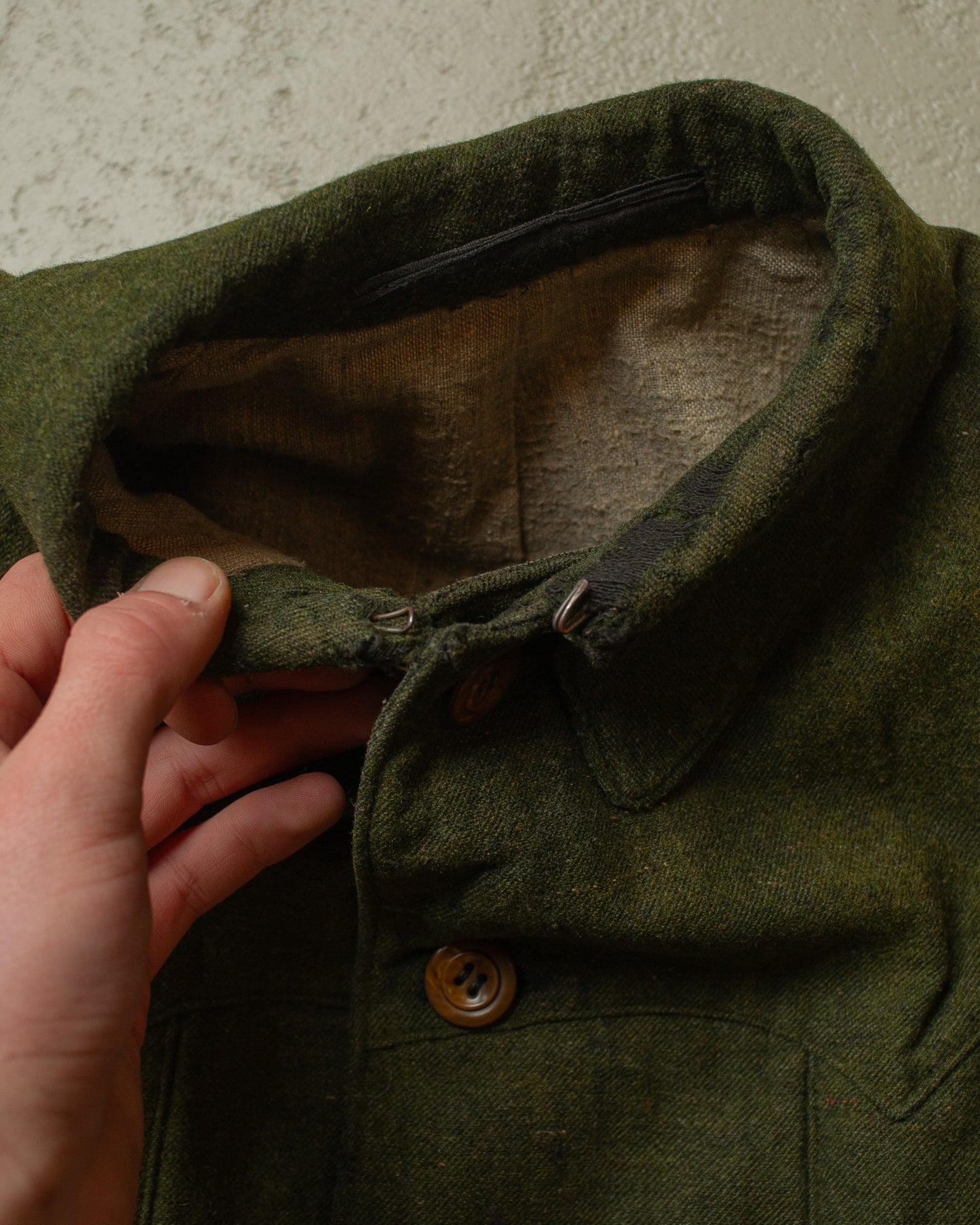 1930s Loden Wool Jacket green - S