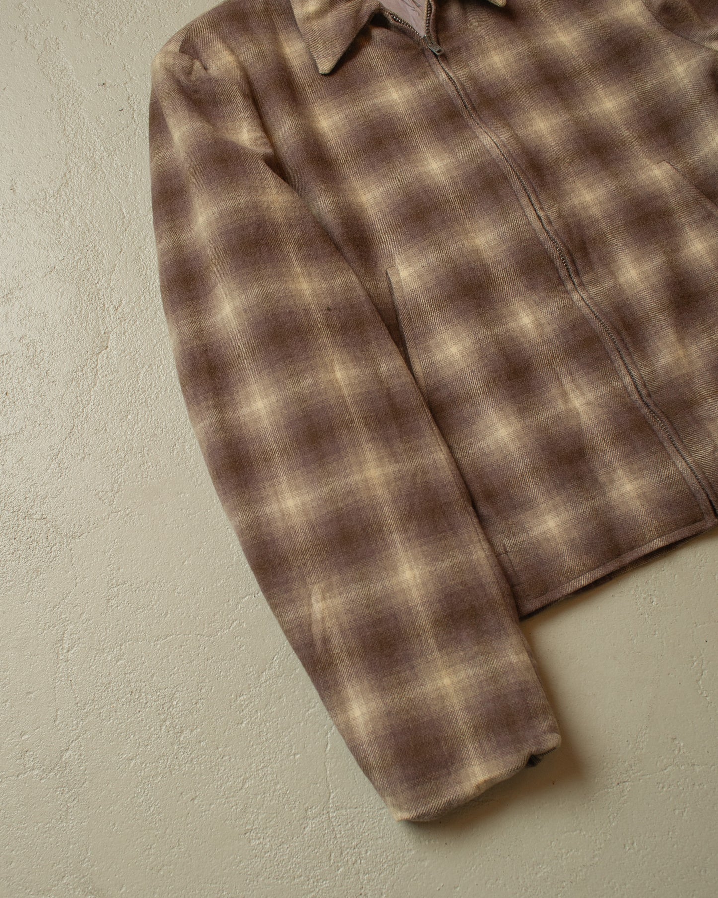 1960s Pendleton checkered Wool Jacket brown - M