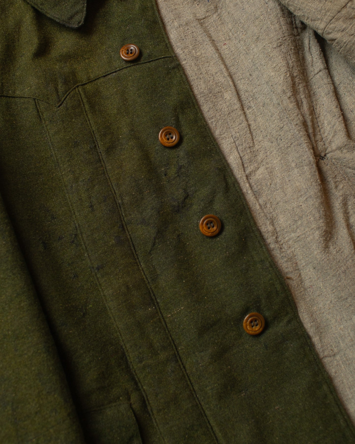 1930s Loden Wool Jacket green - S