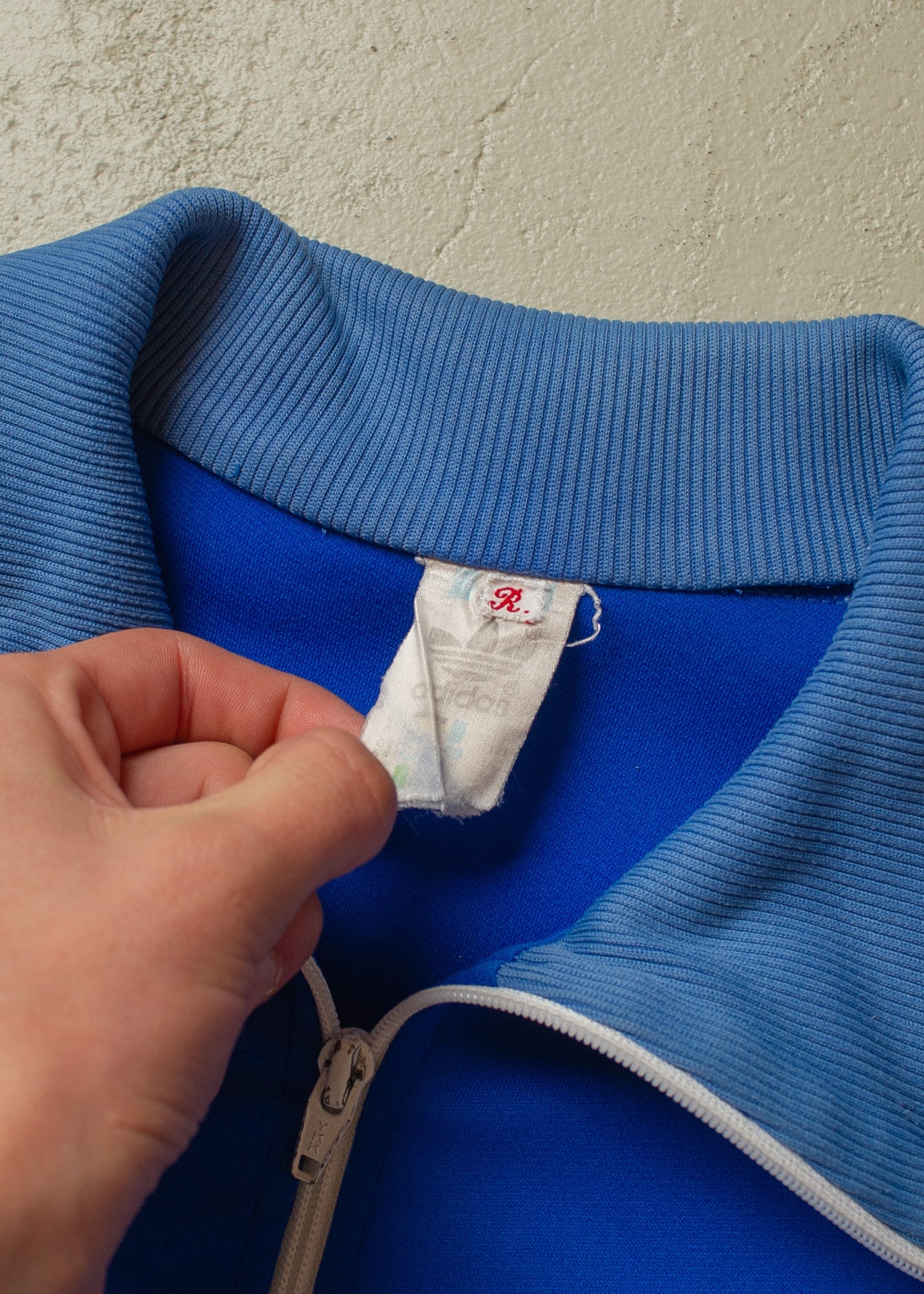 1980s Adidas Two Tone Track Jacket blue - L