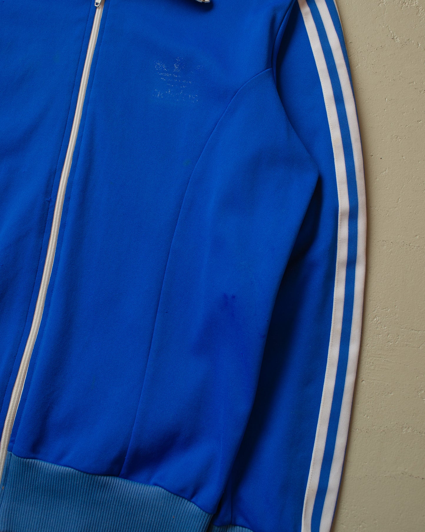 1980s Adidas Two Tone Track Jacket blue - L