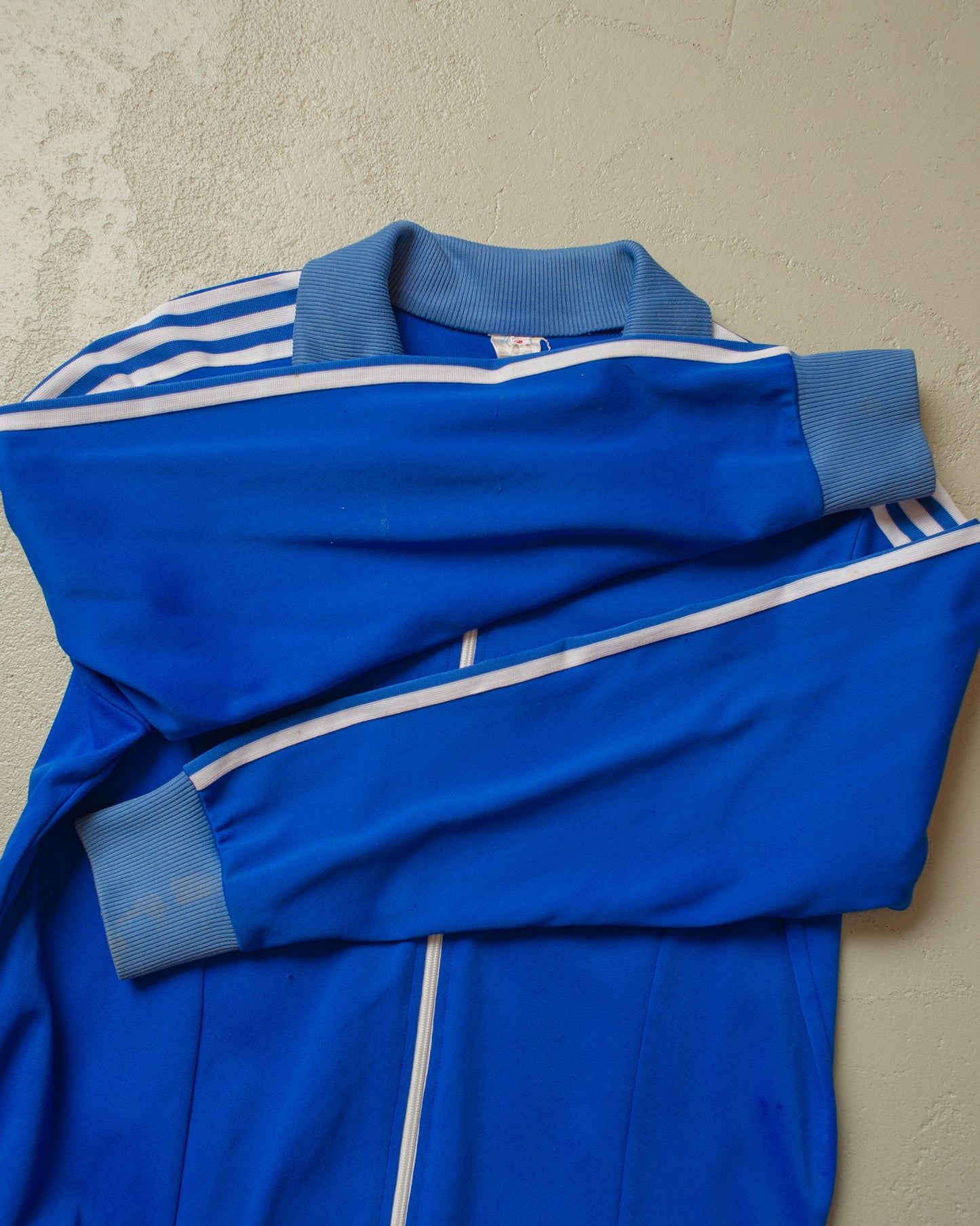 1980s Adidas Two Tone Track Jacket blue - L
