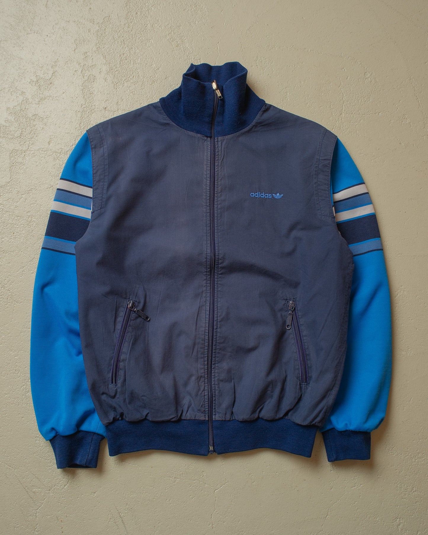 1980s Adidas 2in1 Track jacket blue - M/L