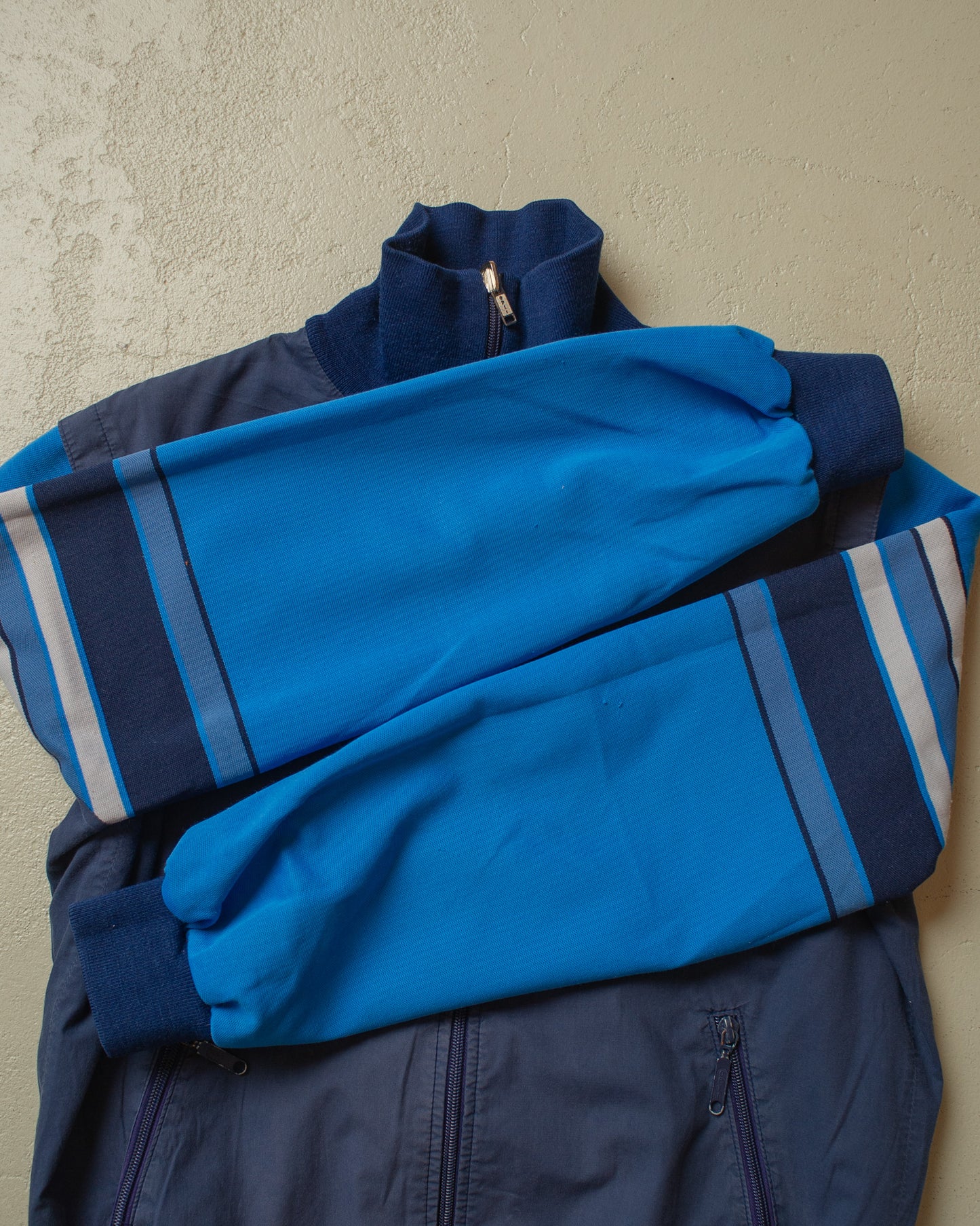1980s Adidas 2in1 Track jacket blue - M/L
