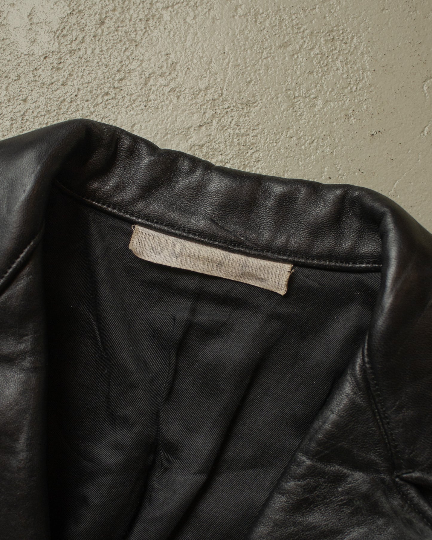 1960s/70s Womens Leather Jacket black - M