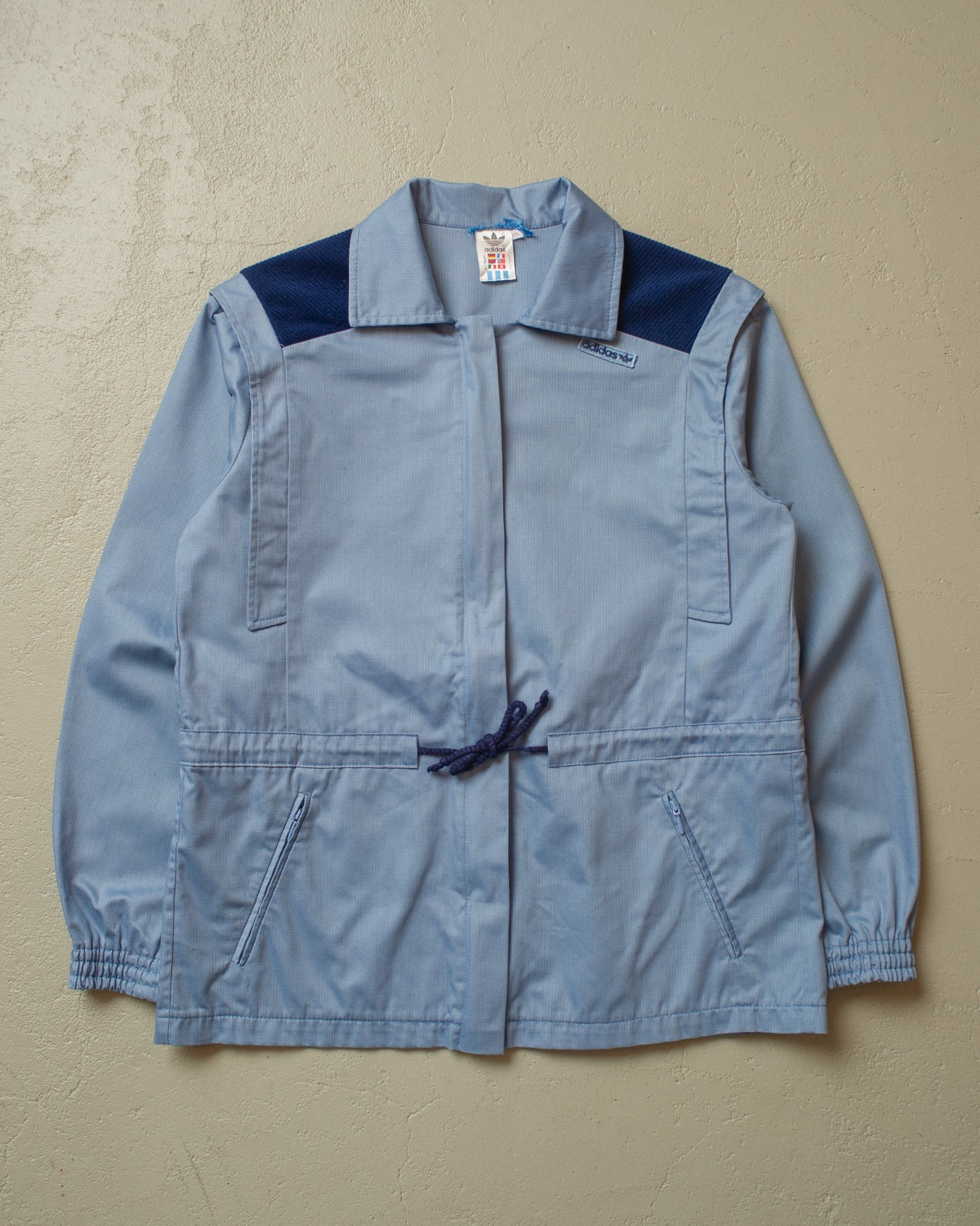 1980s Women´s Adidas Two Tone Jacket blue - M/L