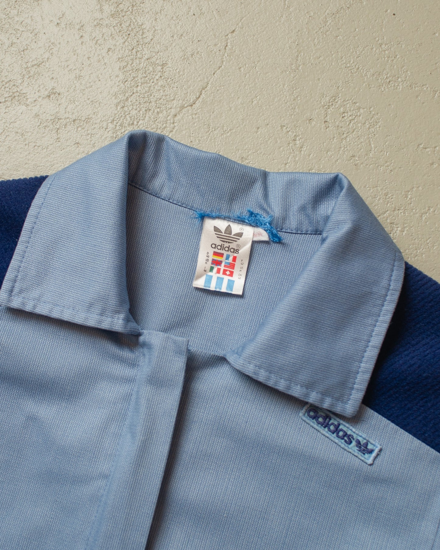 1980s Women´s Adidas Two Tone Jacket blue - M/L