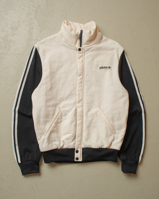 1980s Adidas lined Track Jacket black/white - M/L