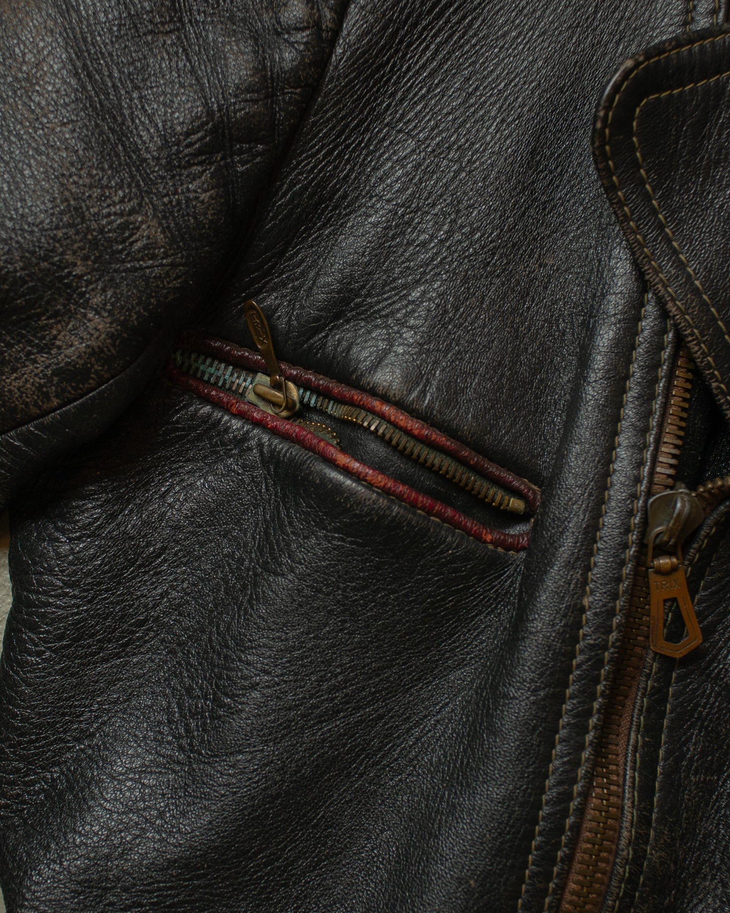 1950s Weko Biker Leather Jacket black - S