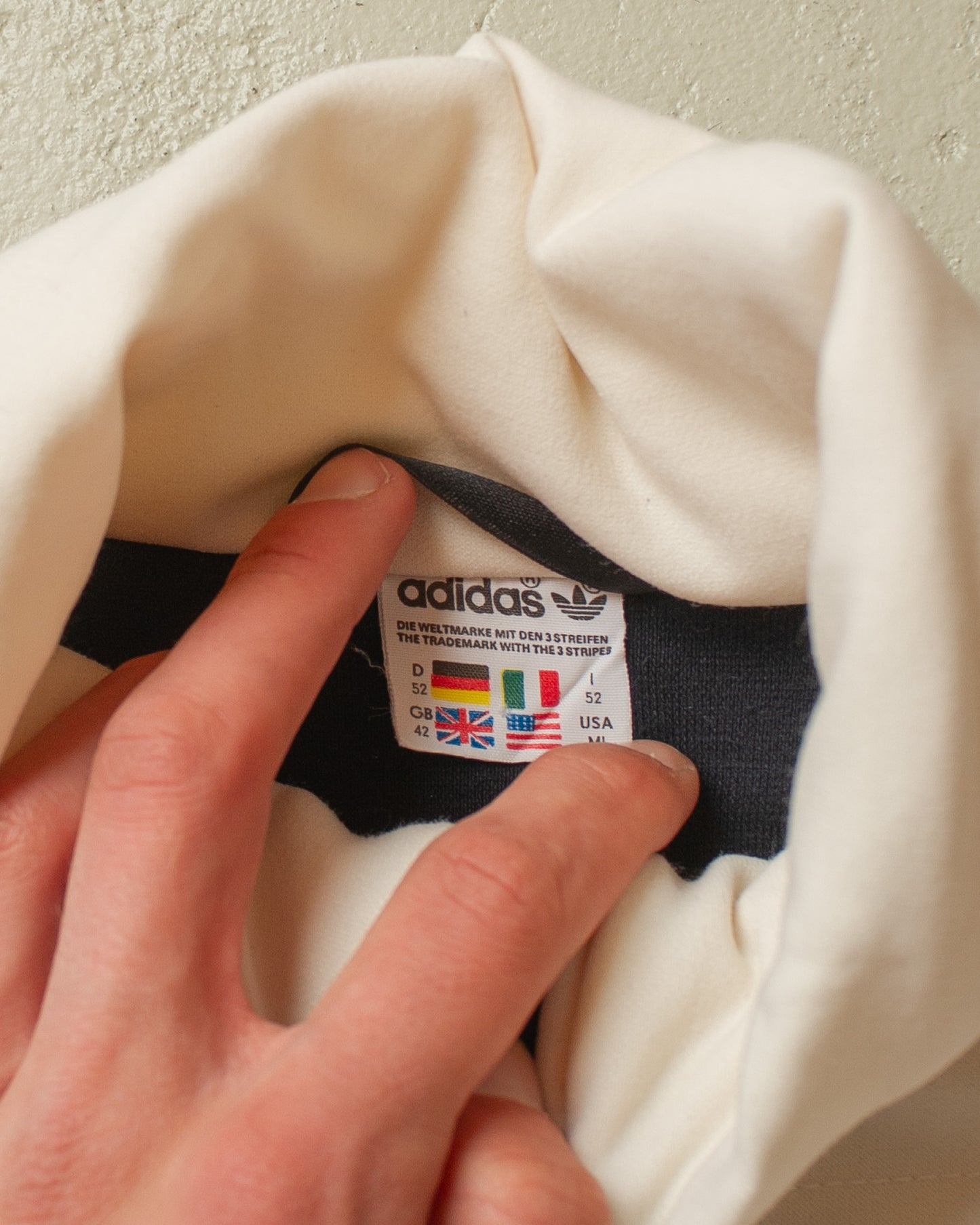 1980s Adidas lined Track Jacket black/white - M/L