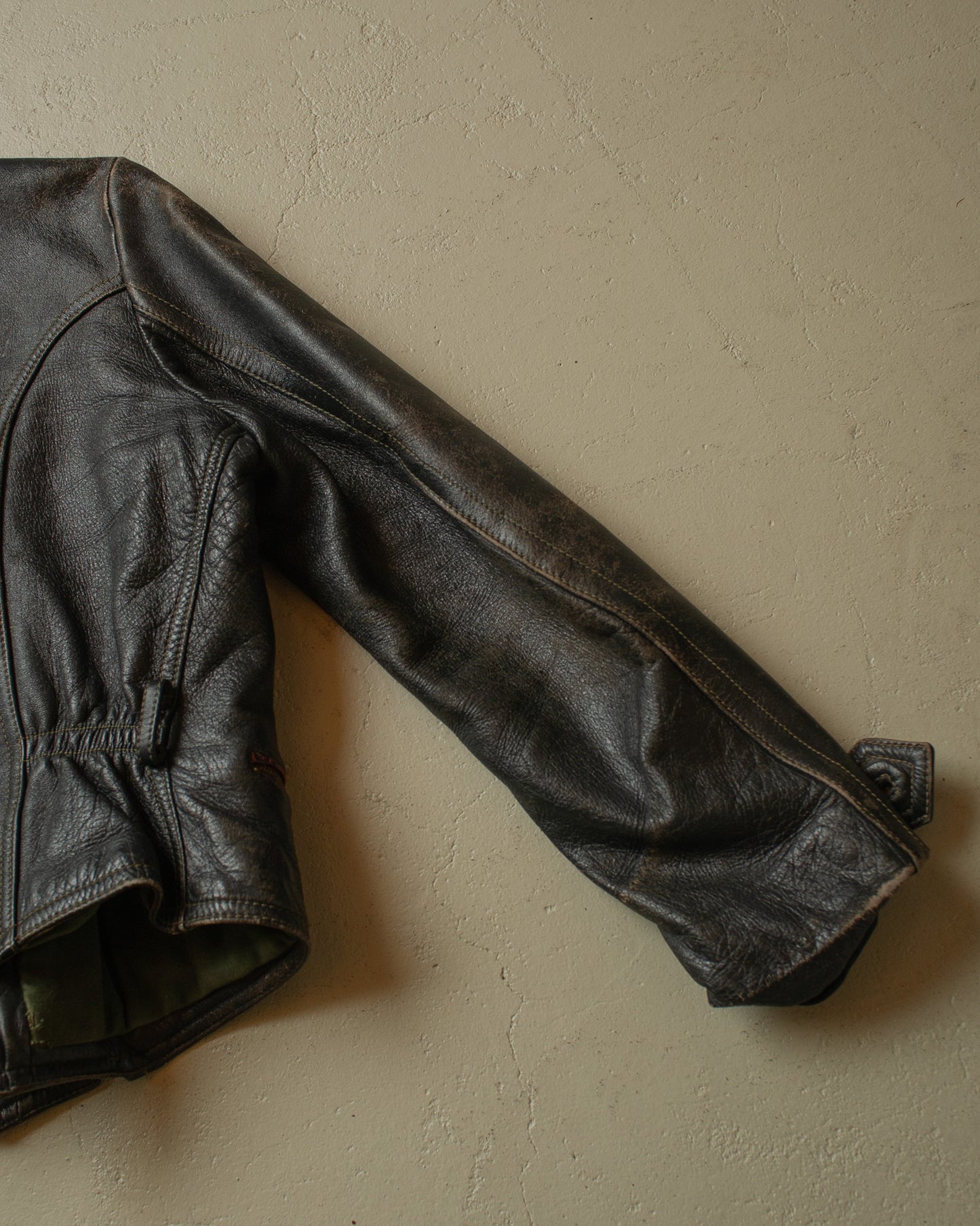 1950s Weko Biker Leather Jacket black - S