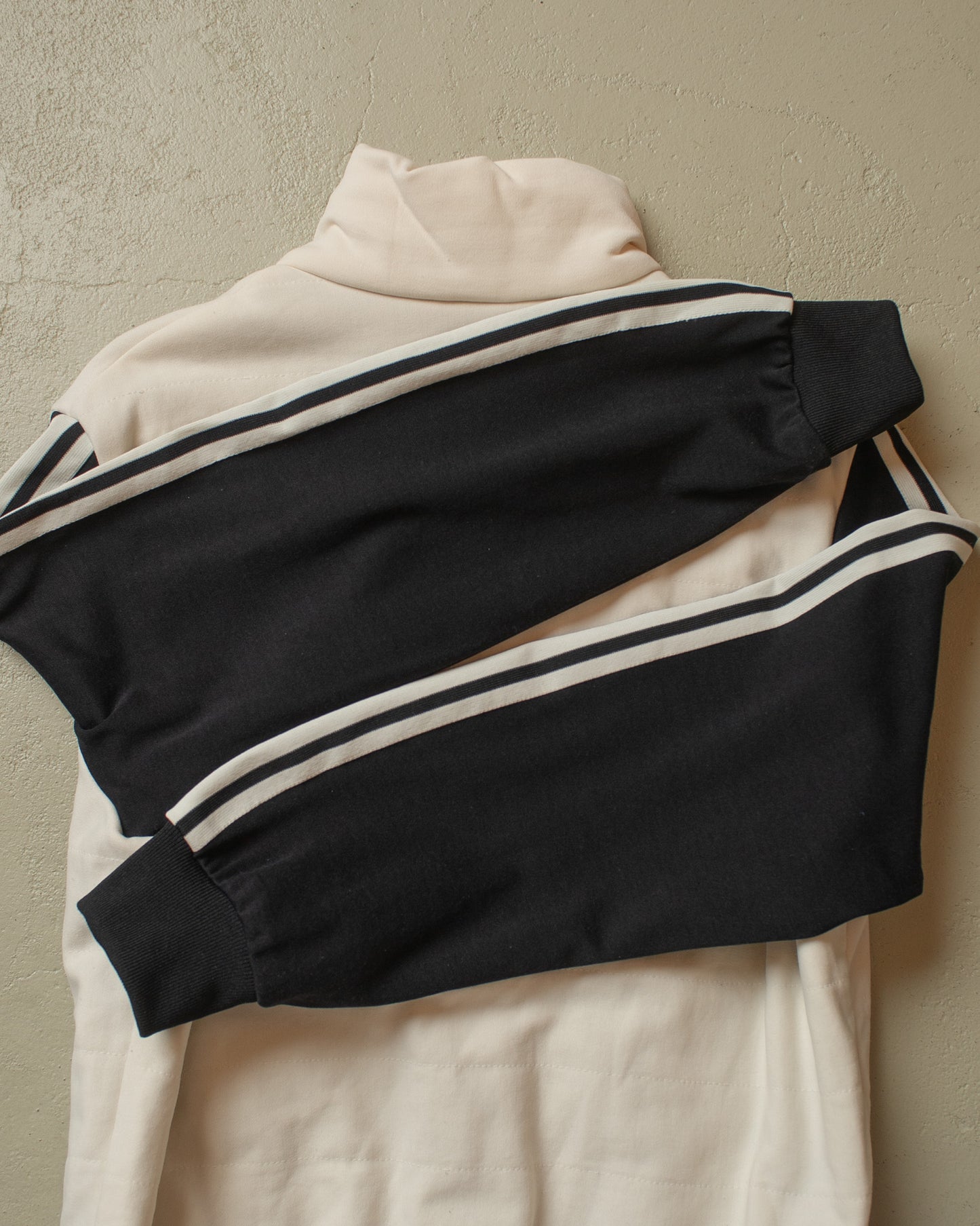 1980s Adidas lined Track Jacket black/white - M/L