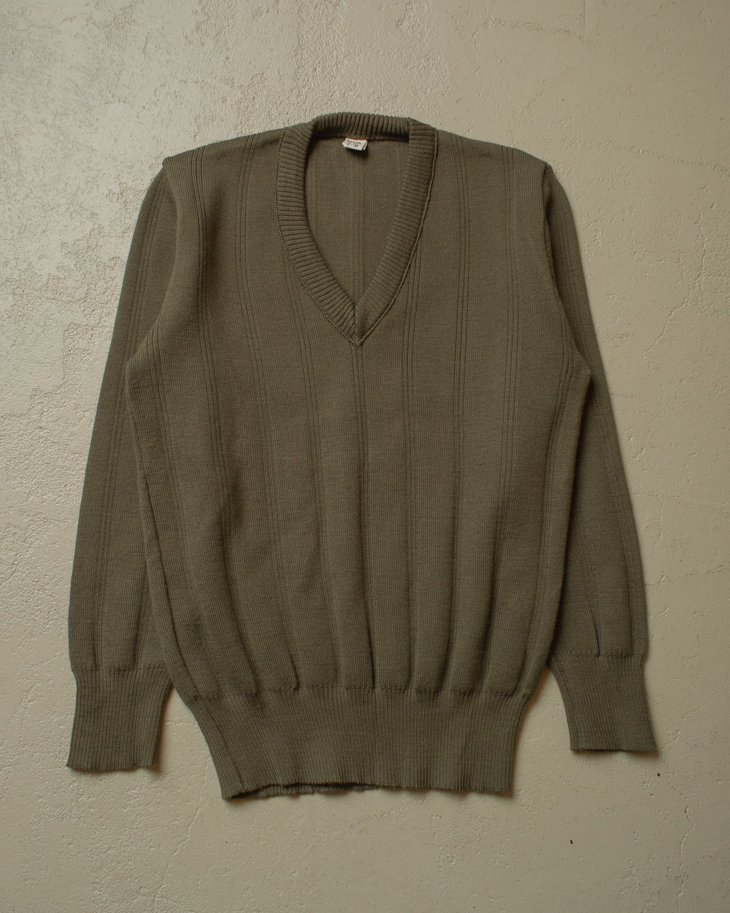 1950s/60s East German NVA Knit Sweater grey - S/M