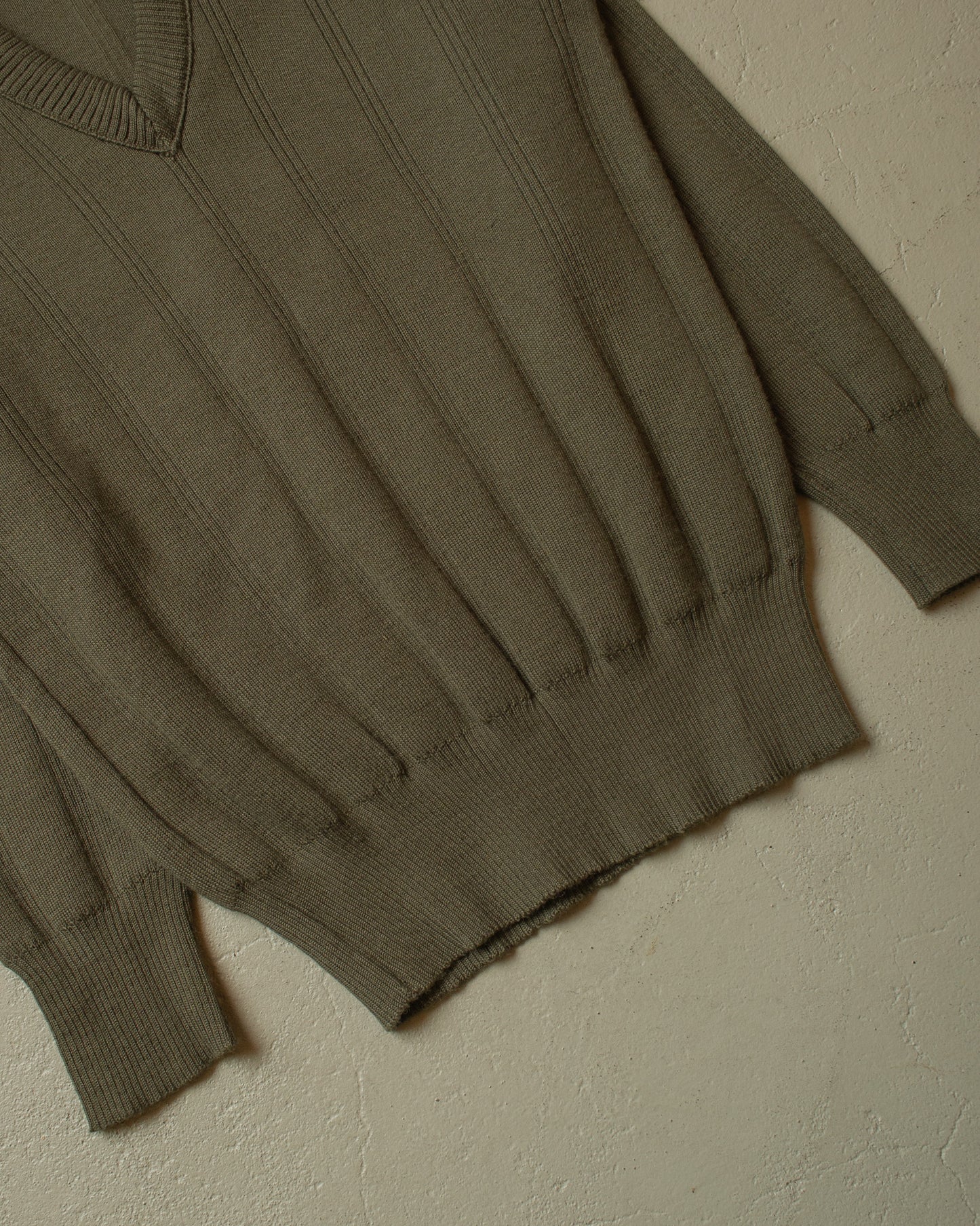 1950s/60s East German NVA Knit Sweater grey - S/M