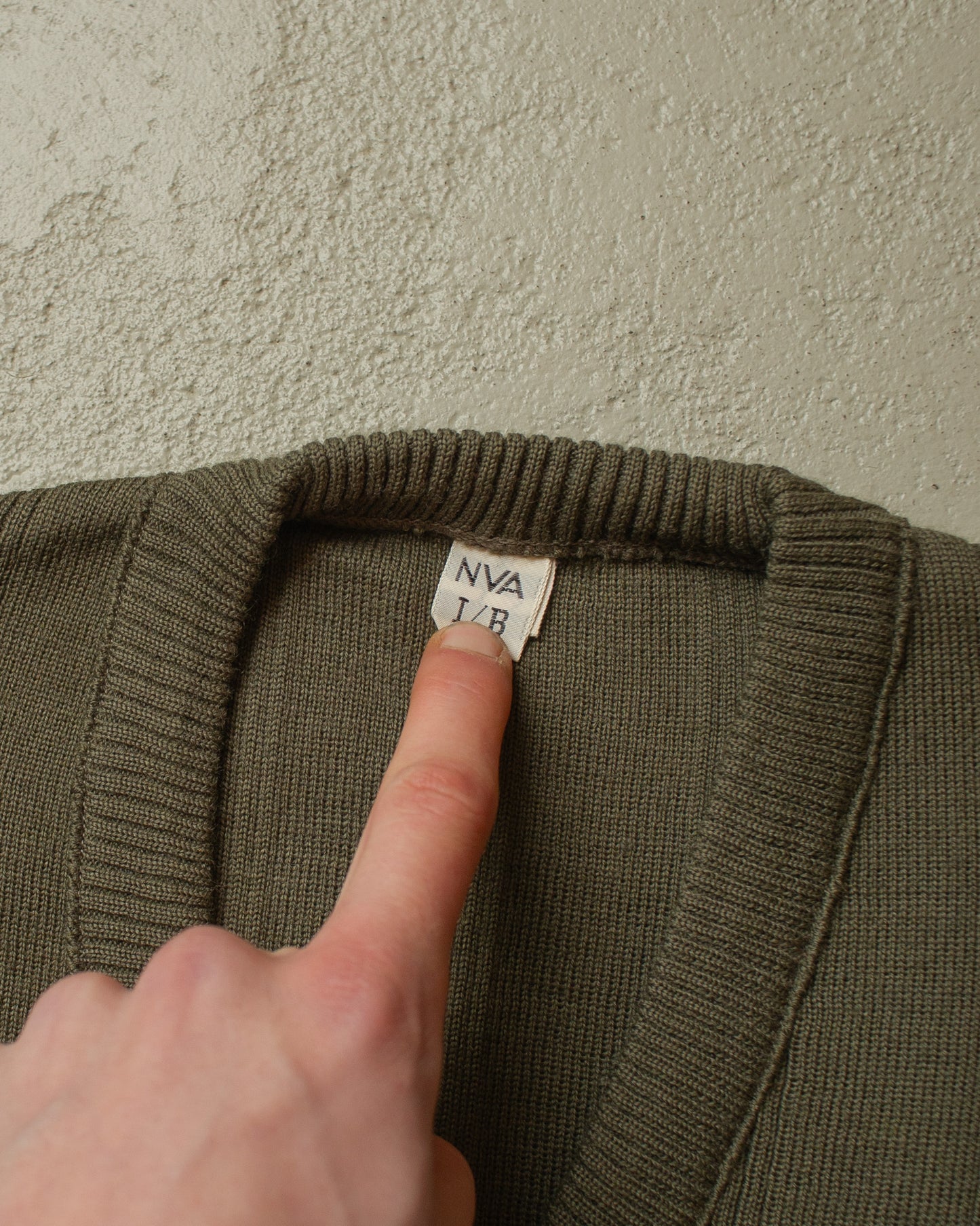 1950s/60s East German NVA Knit Sweater grey - S/M
