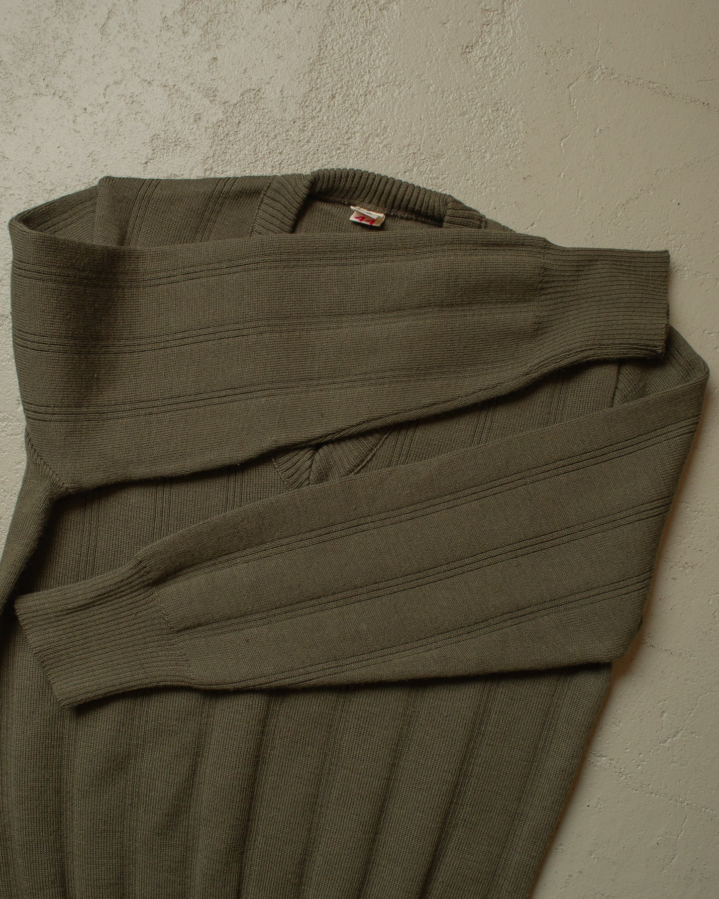 1950s/60s East German NVA Knit Sweater grey - S/M