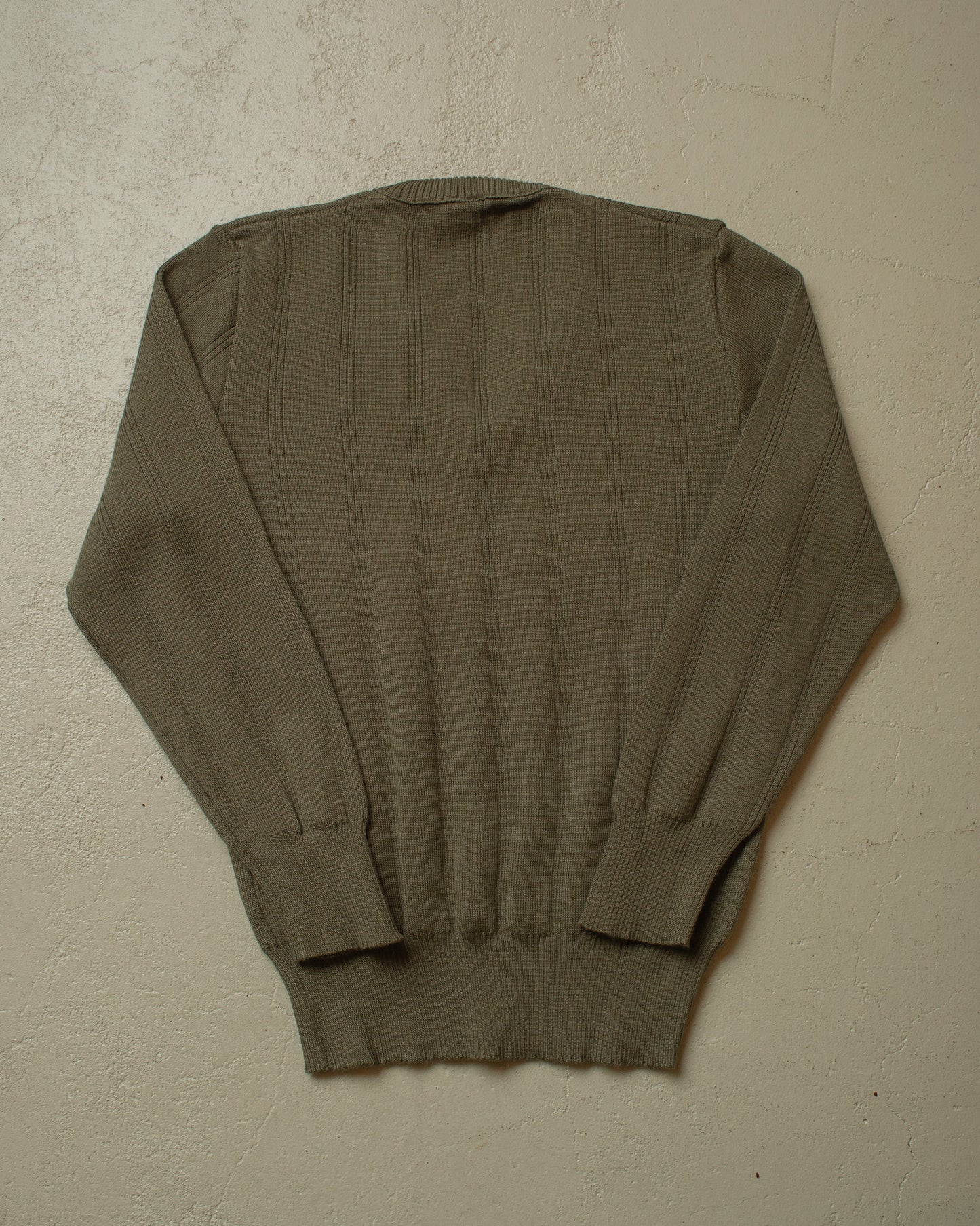 1950s/60s East German NVA Knit Sweater grey - S/M