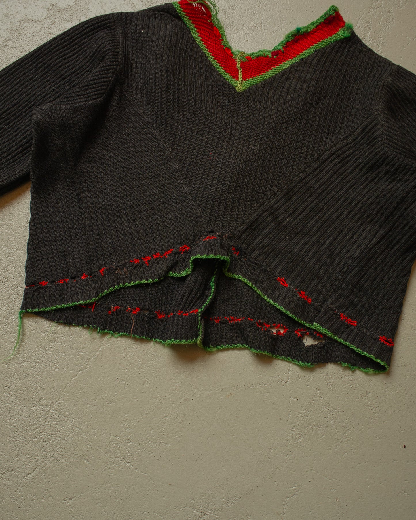 1920s/30s Womens Berchtesgaden Short Sleeve Knit Jacket black - S/M