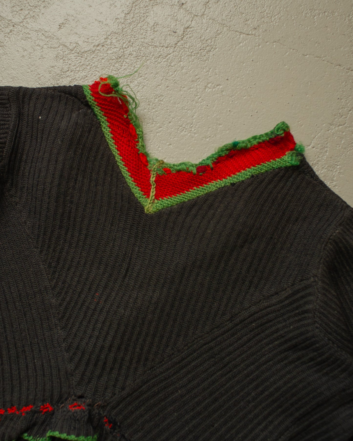 1920s/30s Womens Berchtesgaden Short Sleeve Knit Jacket black - S/M