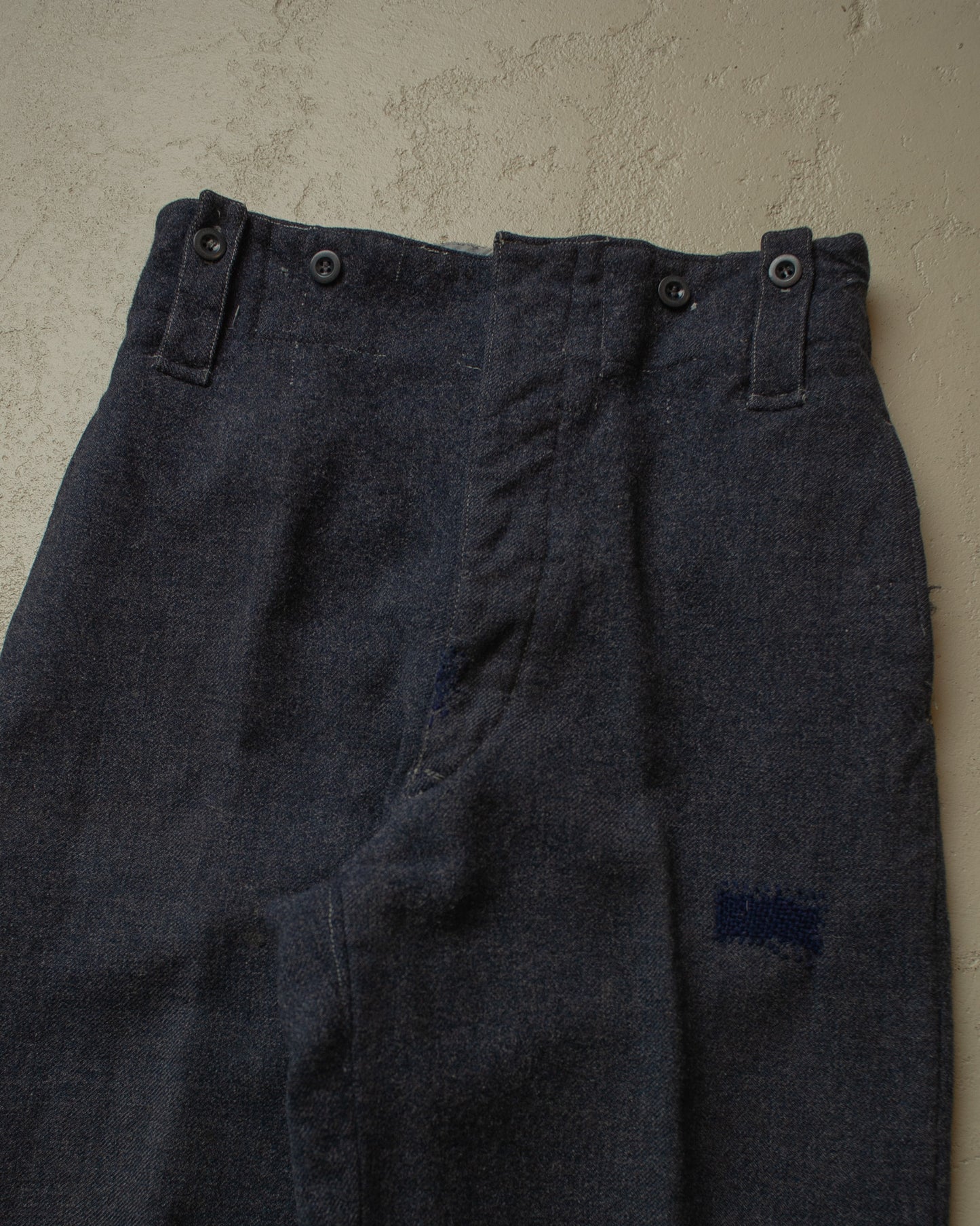 1963 repaired Belgian Army Wool Field Pants grey - W30 L29