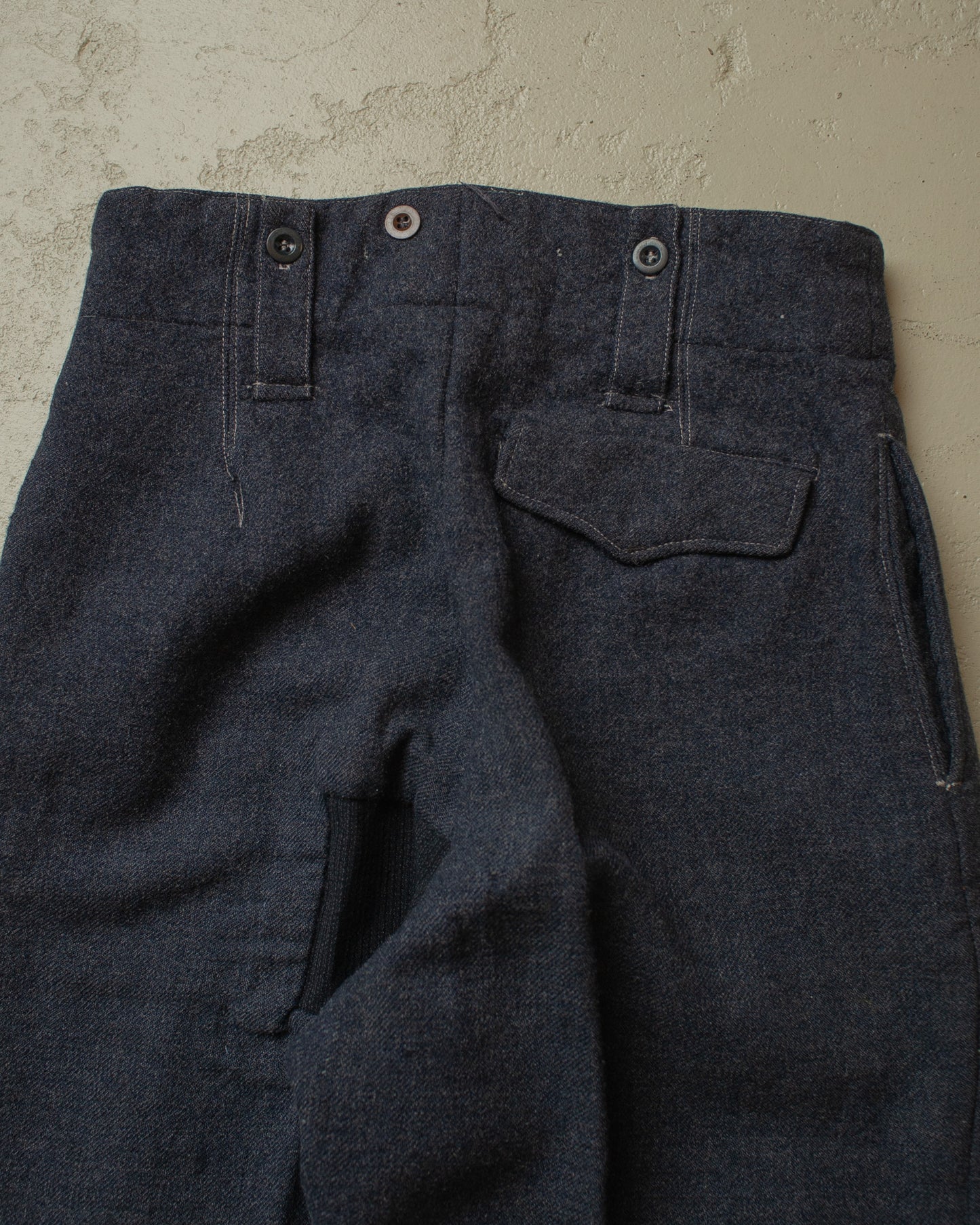 1963 repaired Belgian Army Wool Field Pants grey - W30 L29