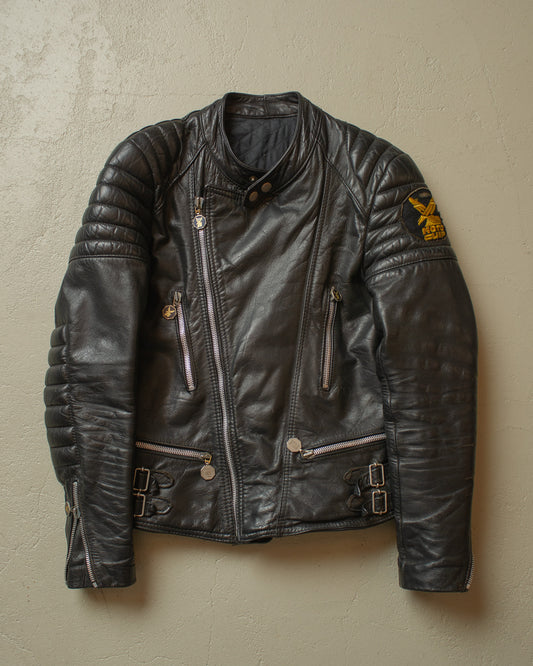 1980s Leather Biker Jacket black - M