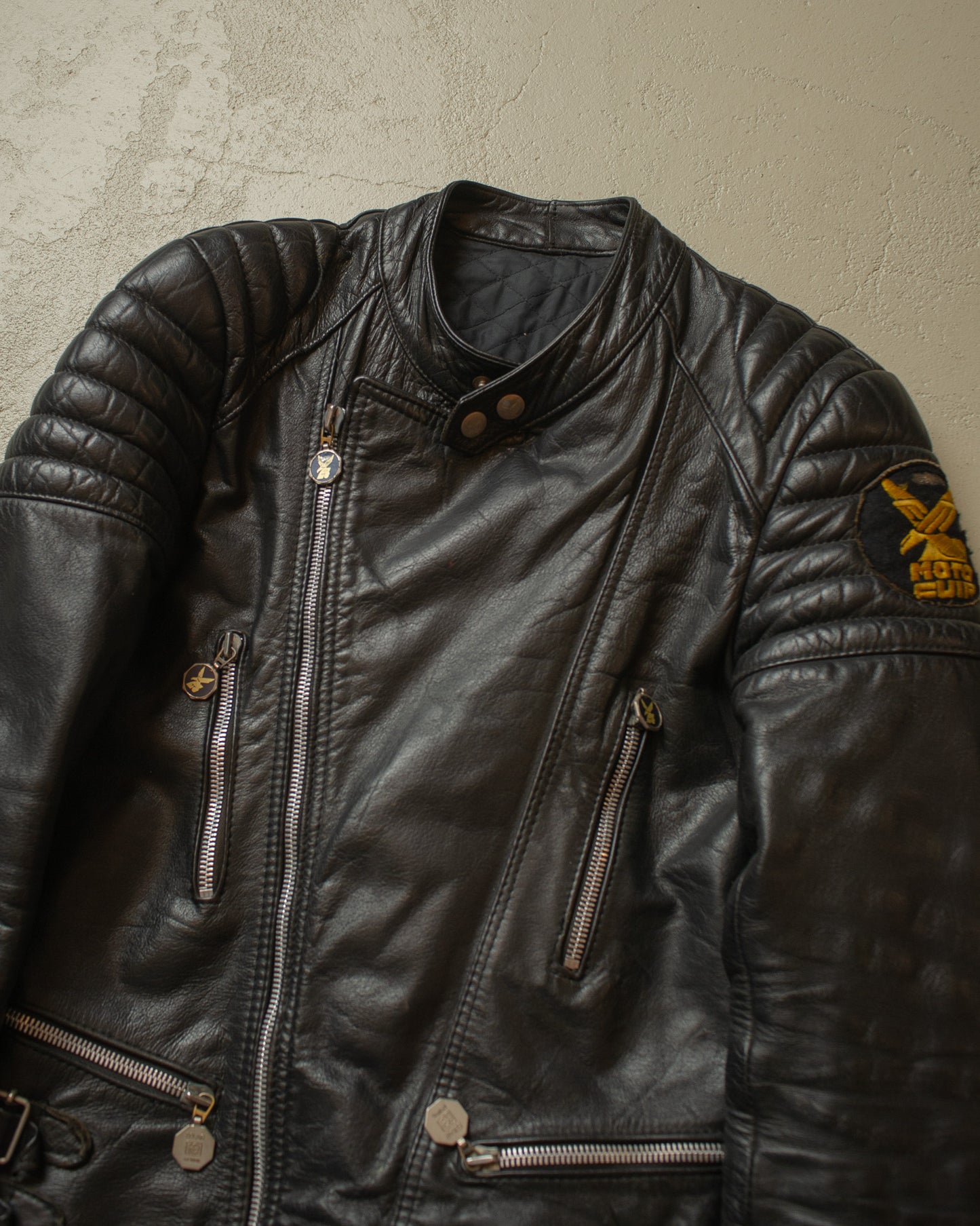 1980s Leather Biker Jacket black - M