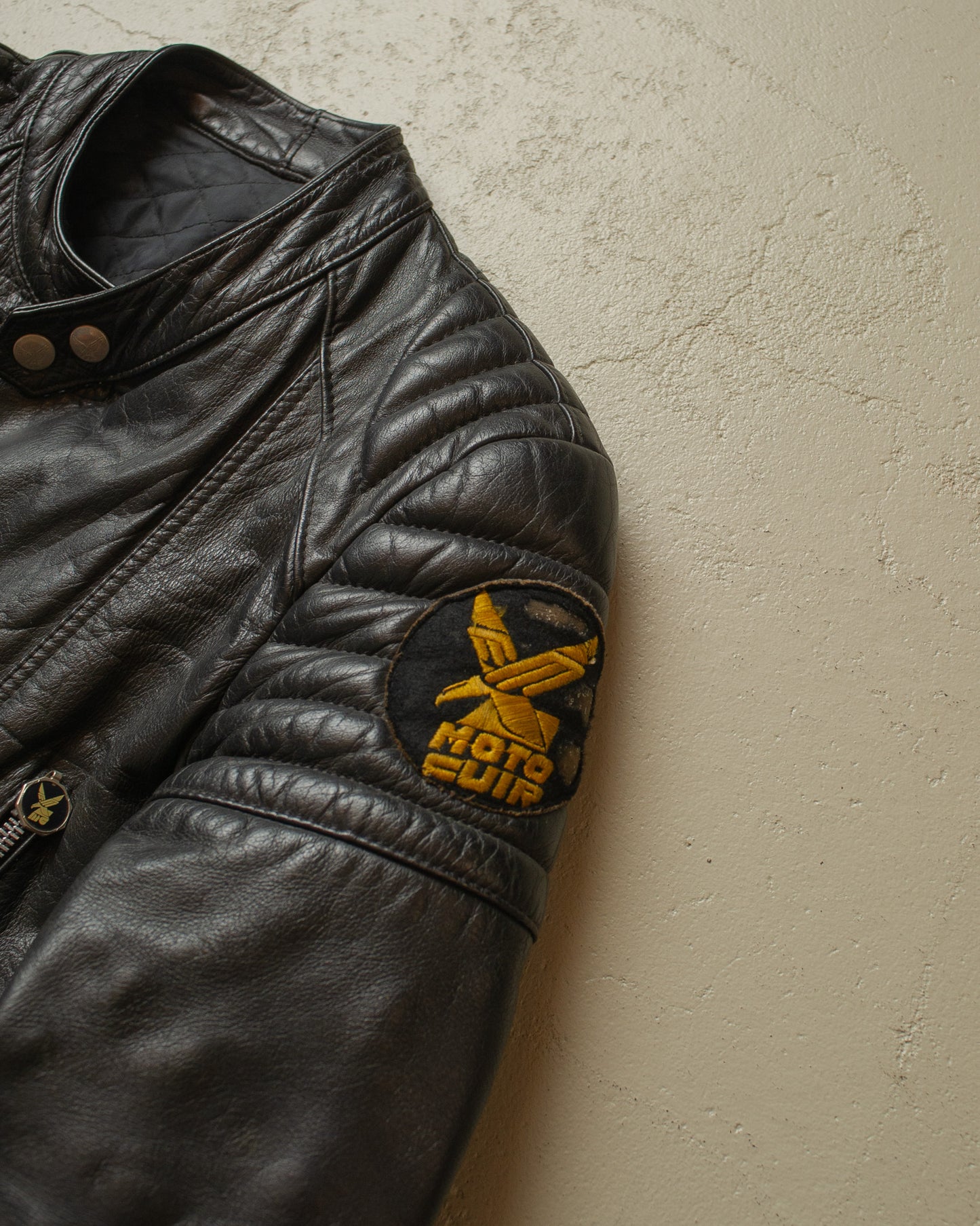 1980s Leather Biker Jacket black - M