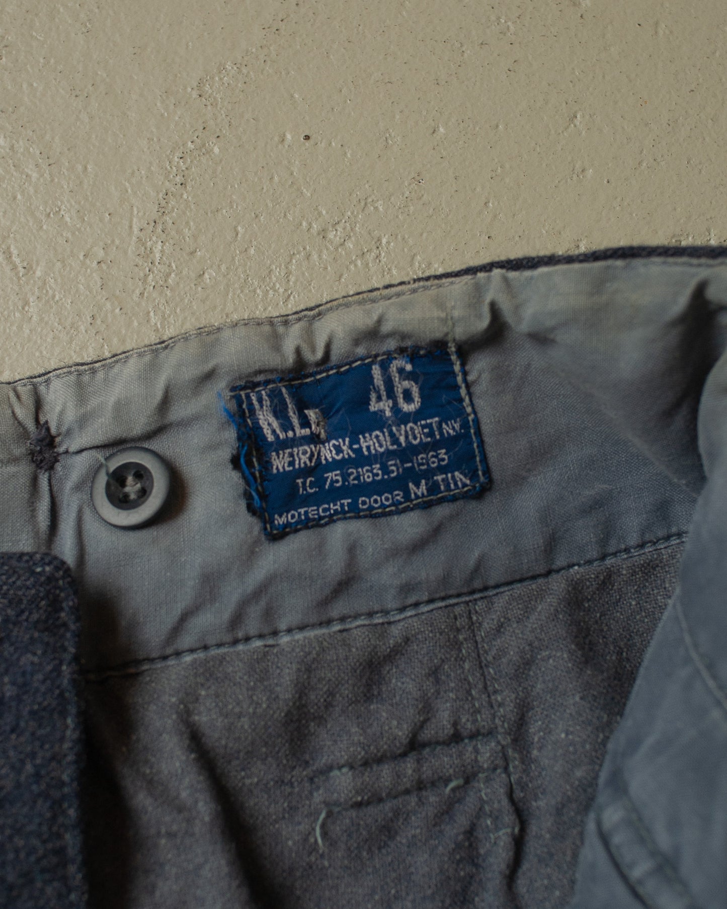 1963 repaired Belgian Army Wool Field Pants grey - W30 L29