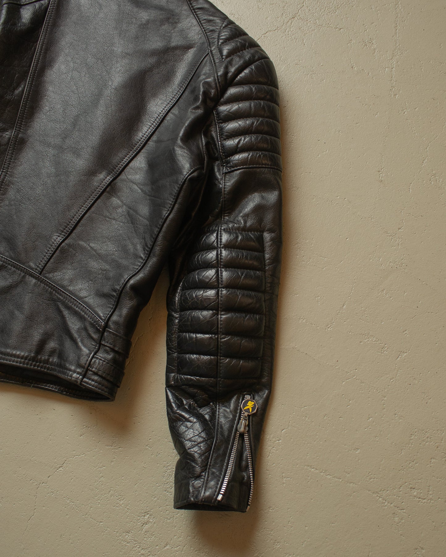 1980s Leather Biker Jacket black - M