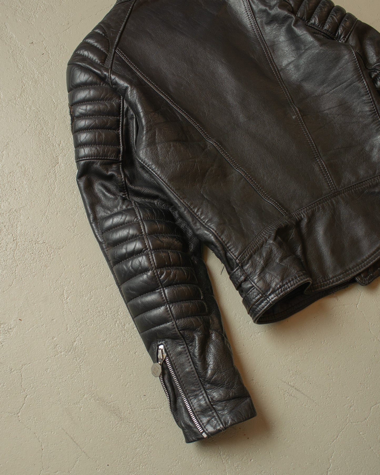 1980s Leather Biker Jacket black - M