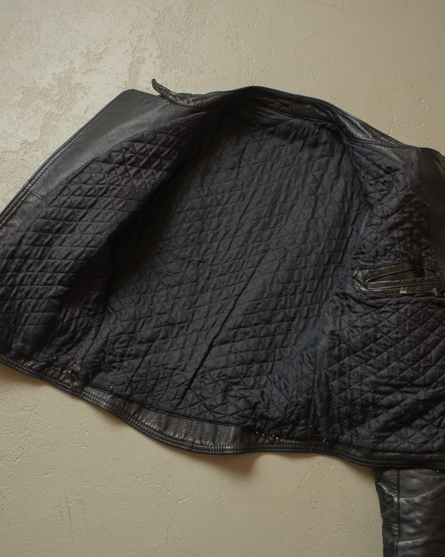 1980s Leather Biker Jacket black - M