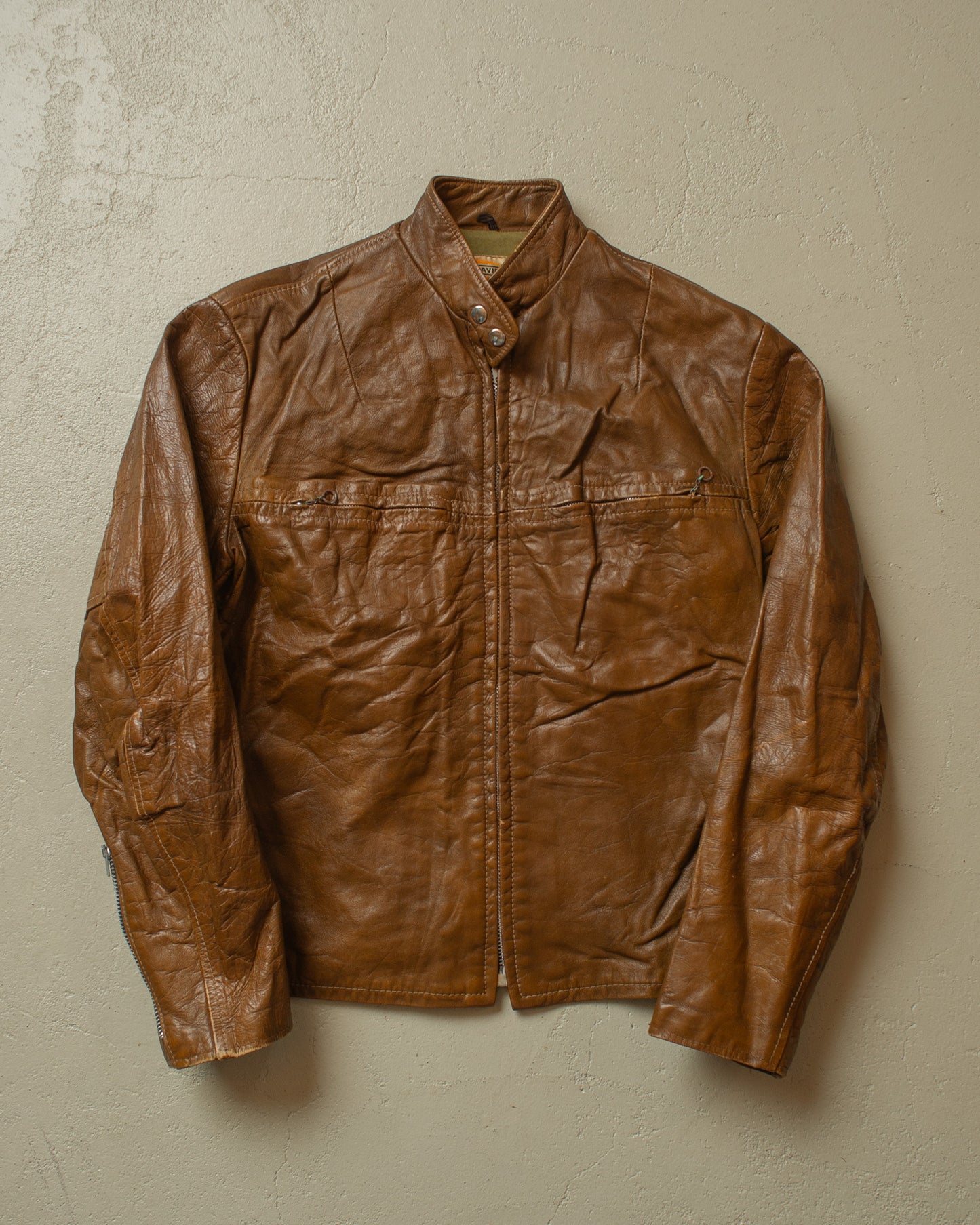 1970s Harley Davidson Leather Jacket brown - S