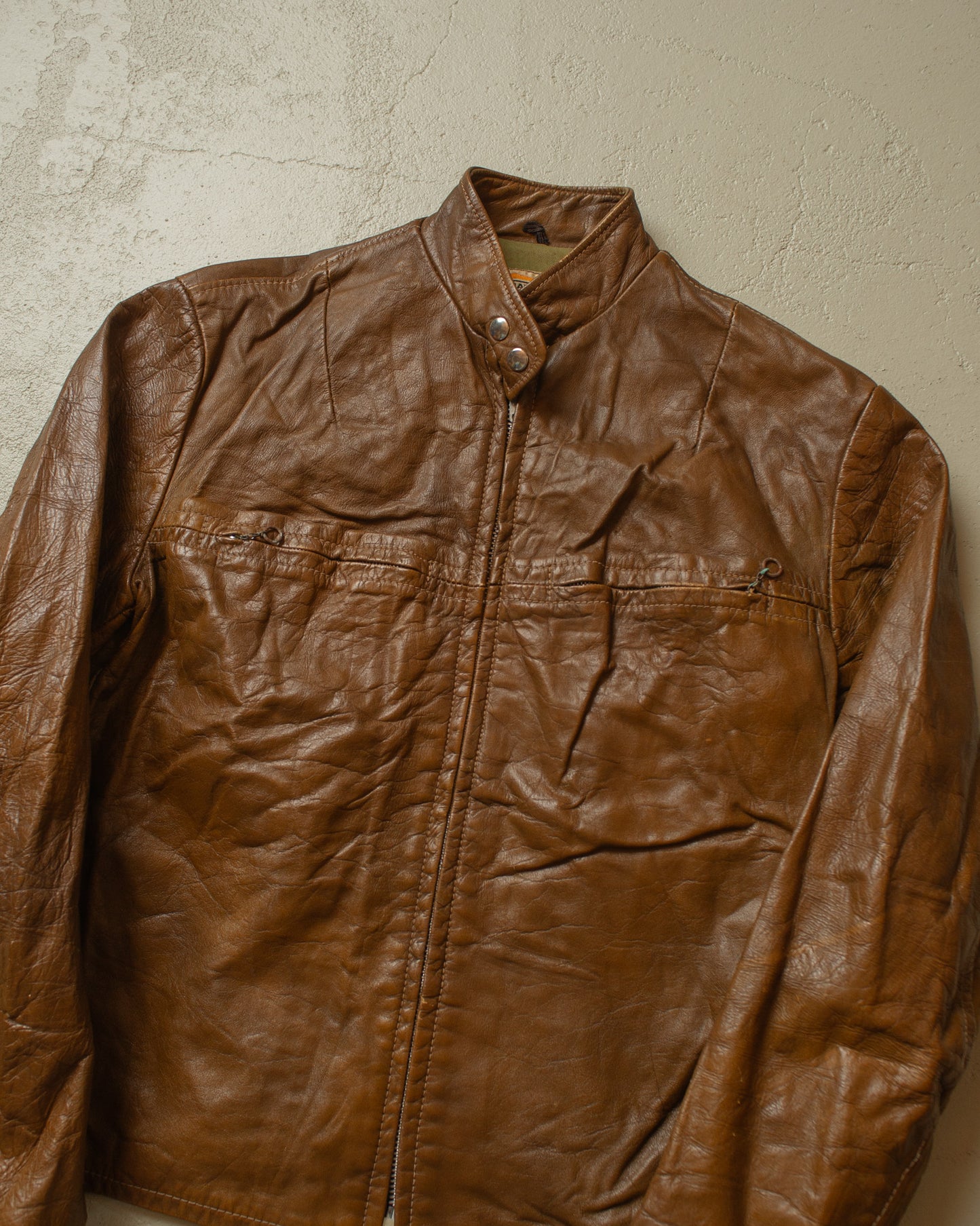 1970s Harley Davidson Leather Jacket brown - S