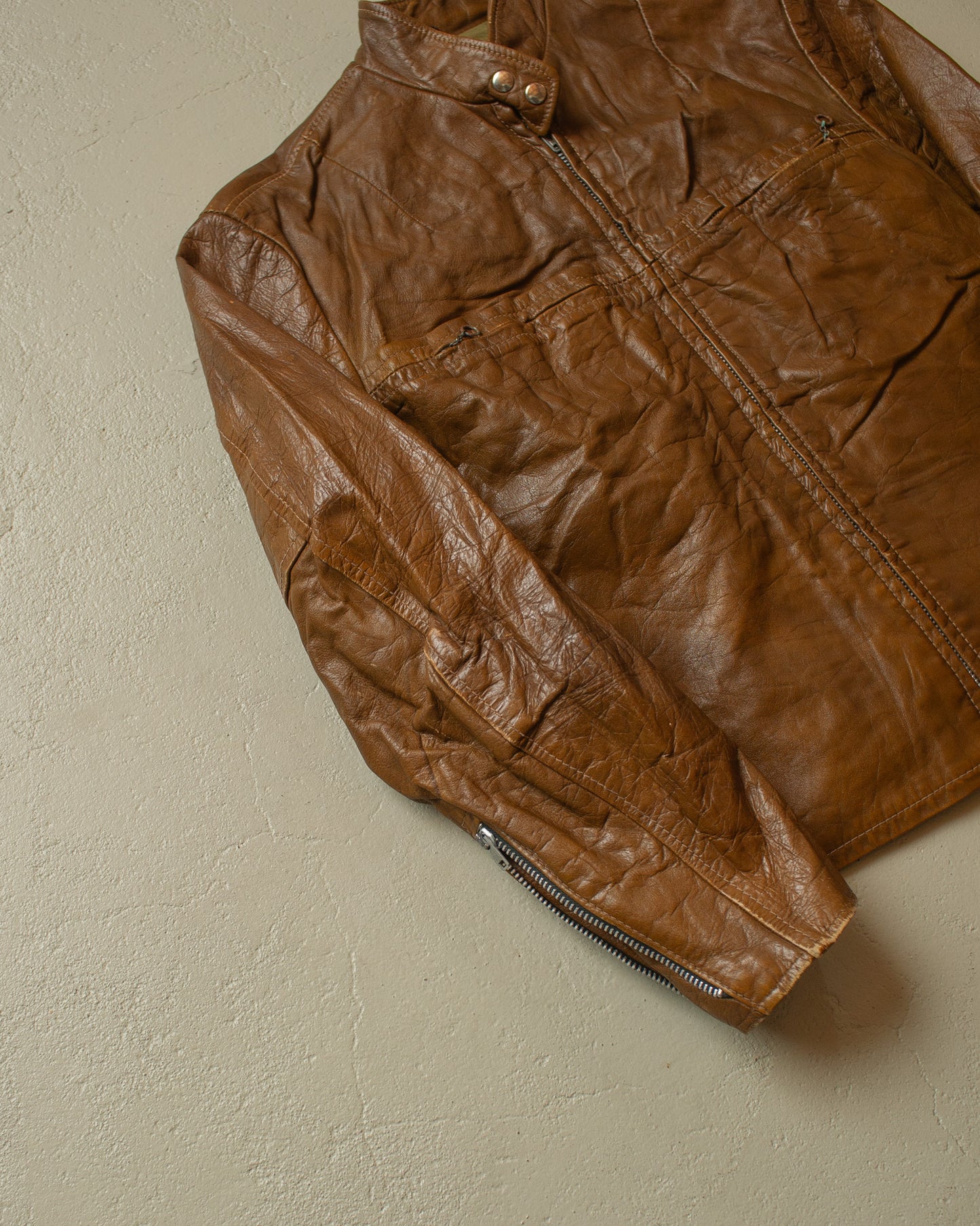 1970s Harley Davidson Leather Jacket brown - S
