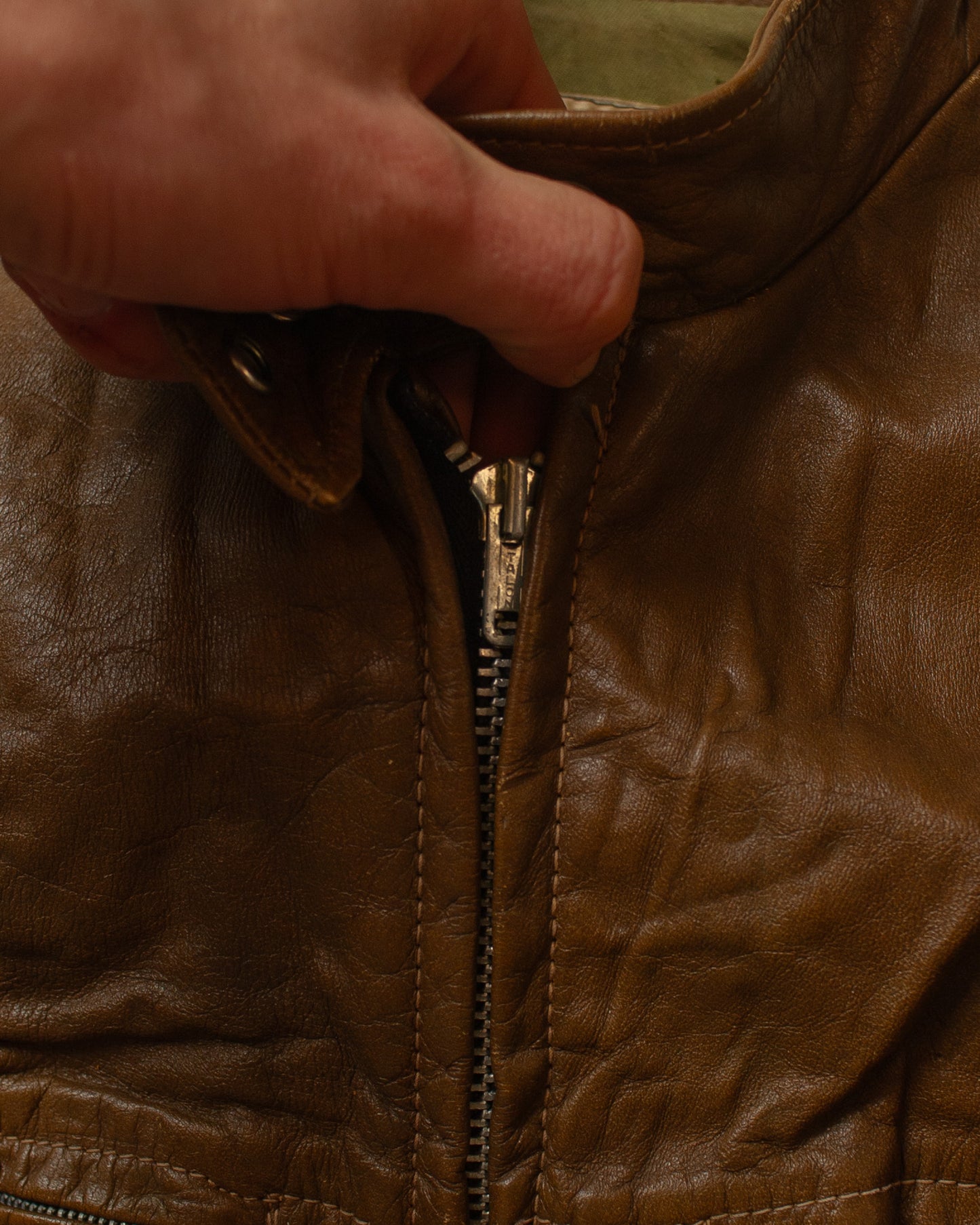 1970s Harley Davidson Leather Jacket brown - S