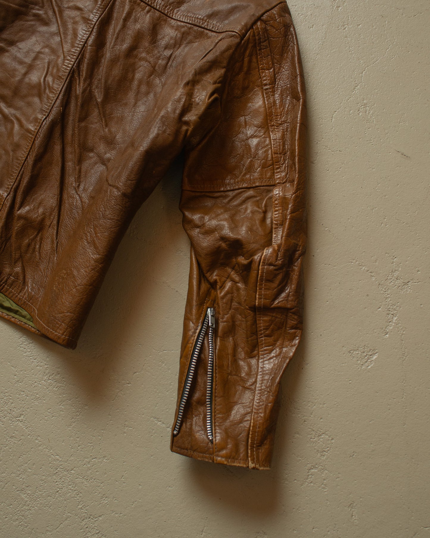1970s Harley Davidson Leather Jacket brown - S