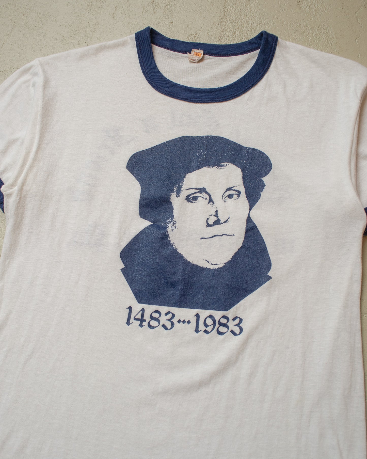 1983 Martin Luther Ringer T-shirt white - M