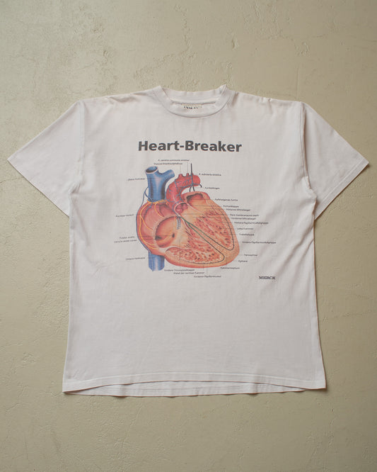1990s Heart-Breaker Anatomy T-shirt white - XL