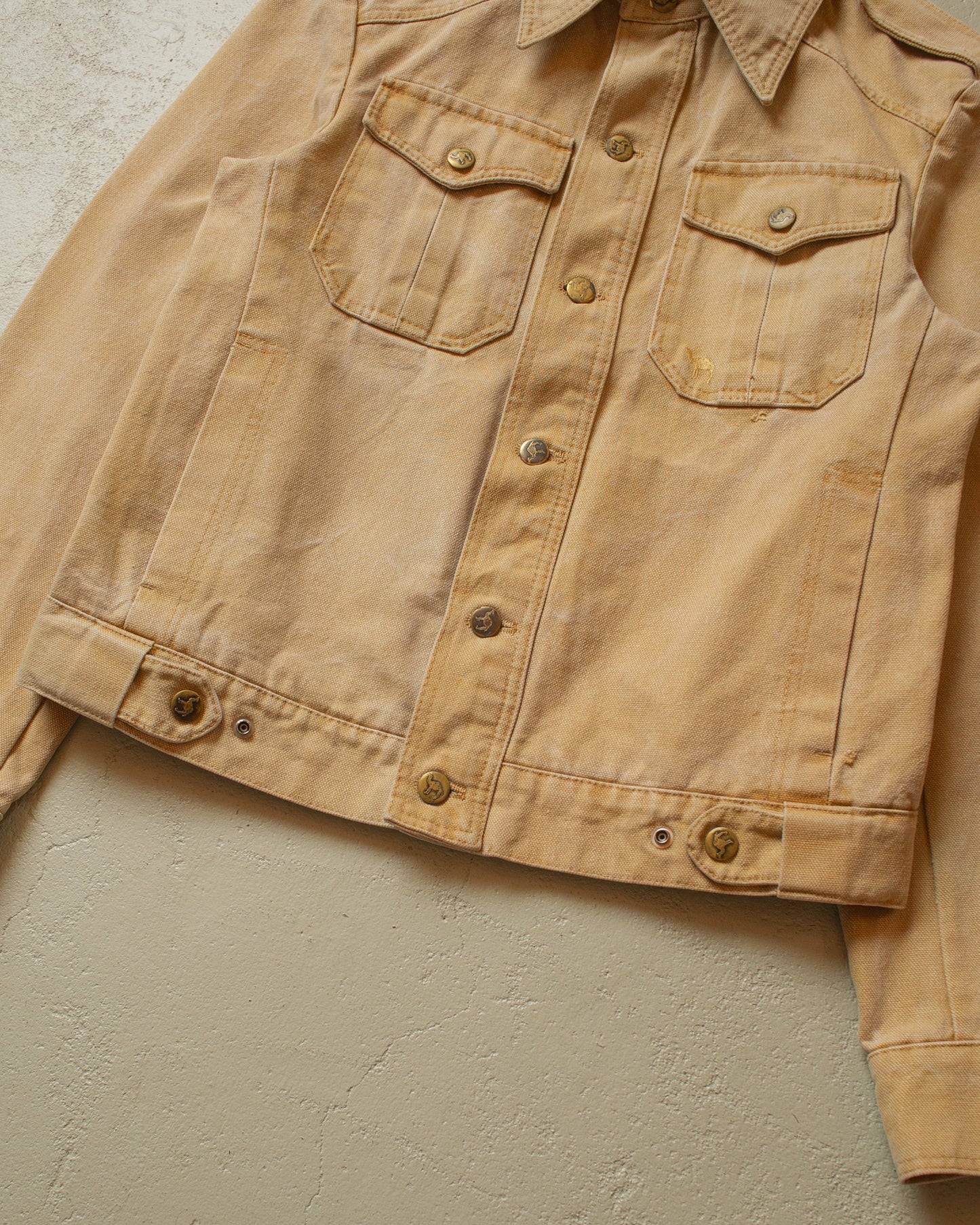 1980s Camel fourman Canvas Workwear Jacket beige - M