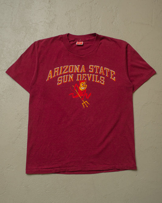 1980s Arizona State T-shirt burgundy - S/M