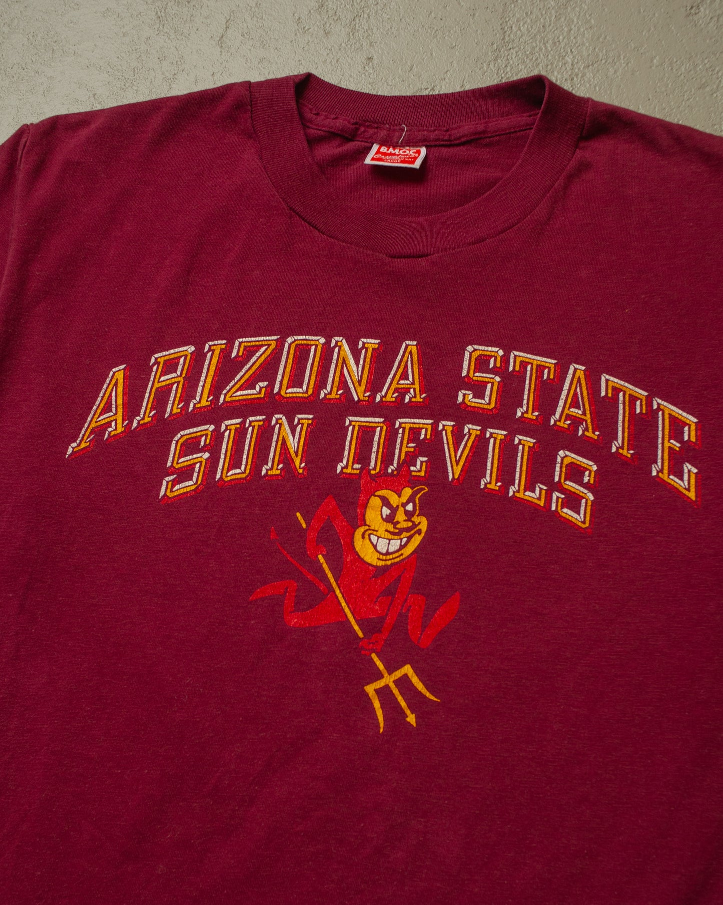 1980s Arizona State T-shirt burgundy - S/M