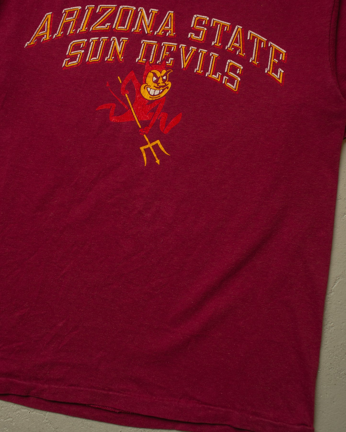 1980s Arizona State T-shirt burgundy - S/M
